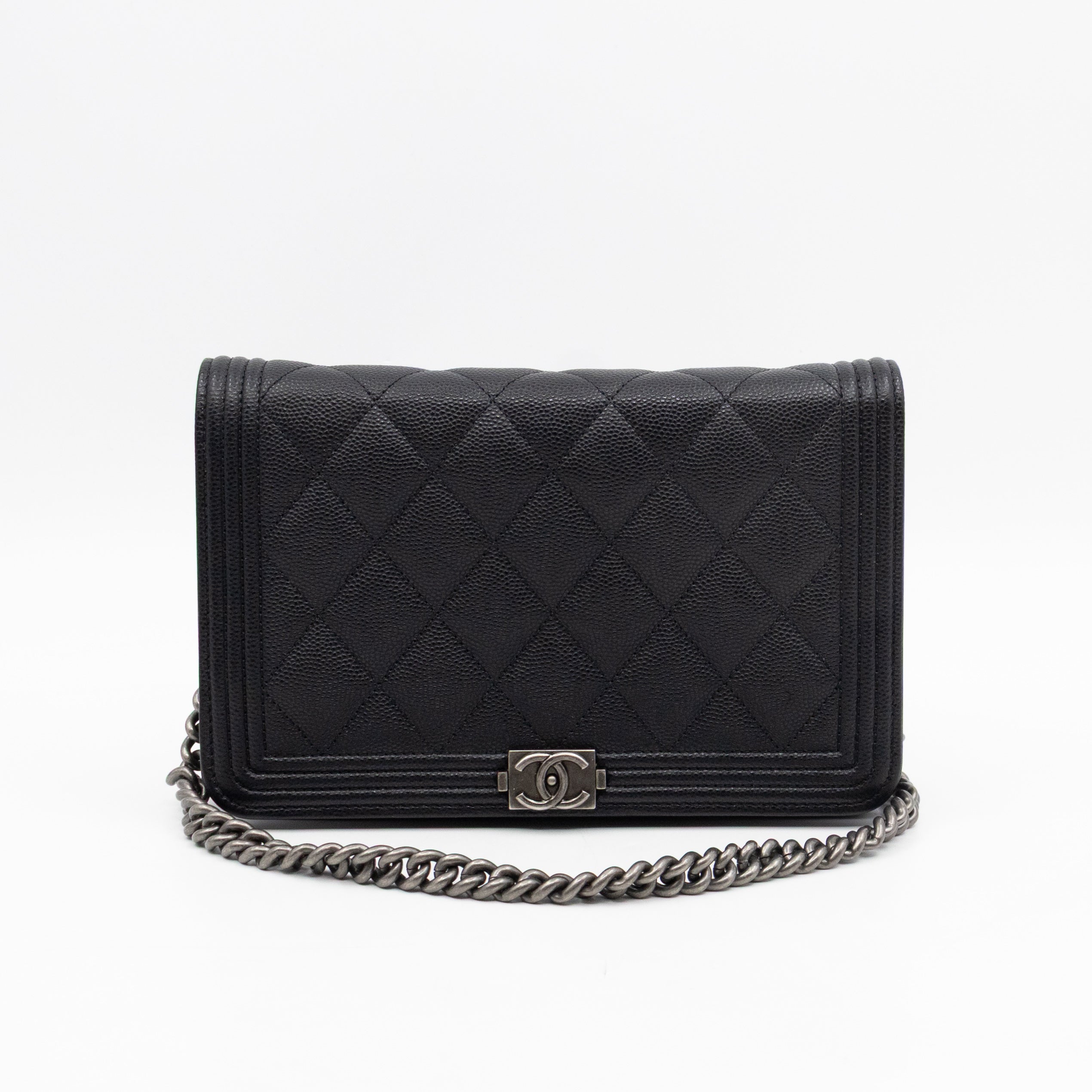 Boy Wallet On Chain Black Caviar Ruthenium