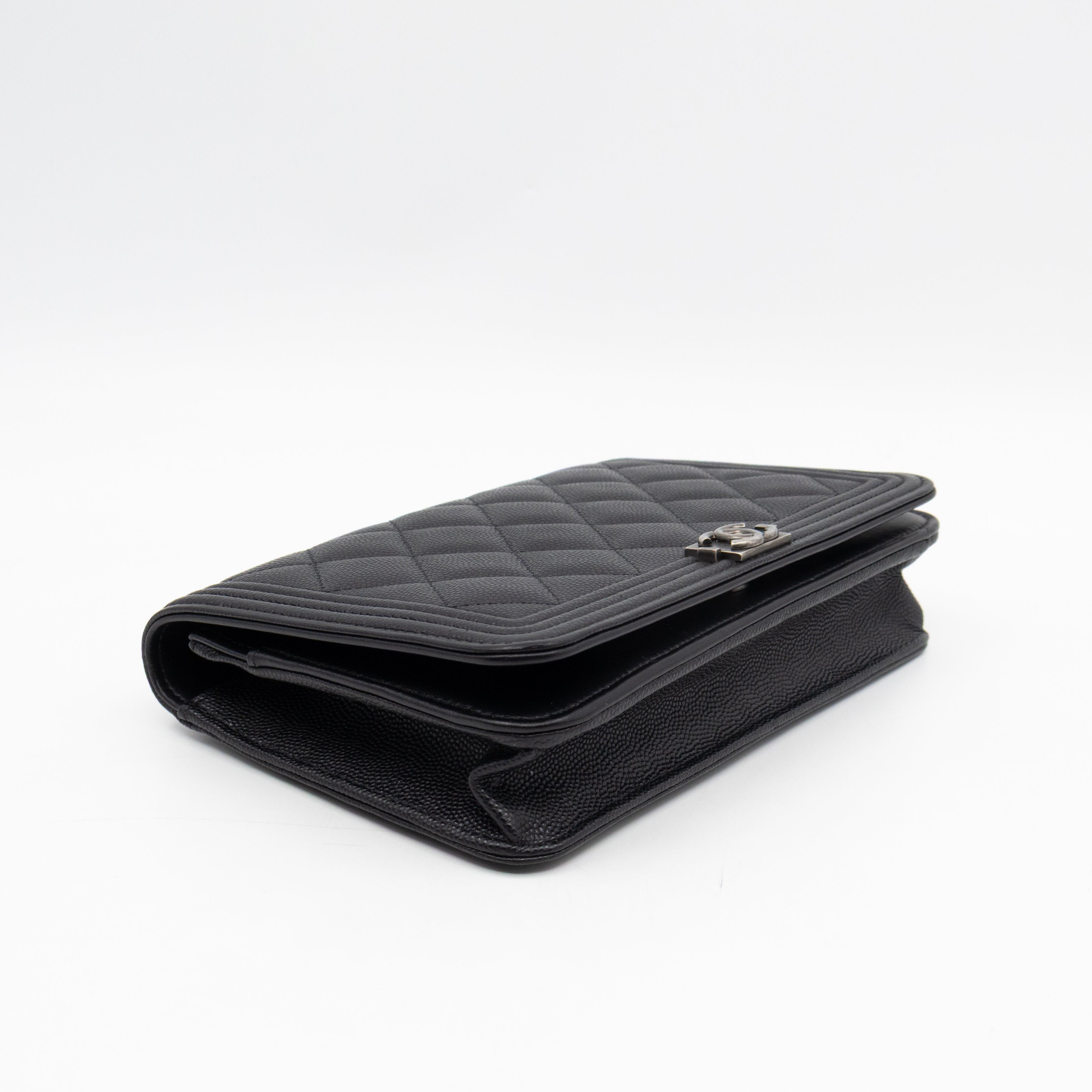 Boy Wallet On Chain Black Caviar Ruthenium