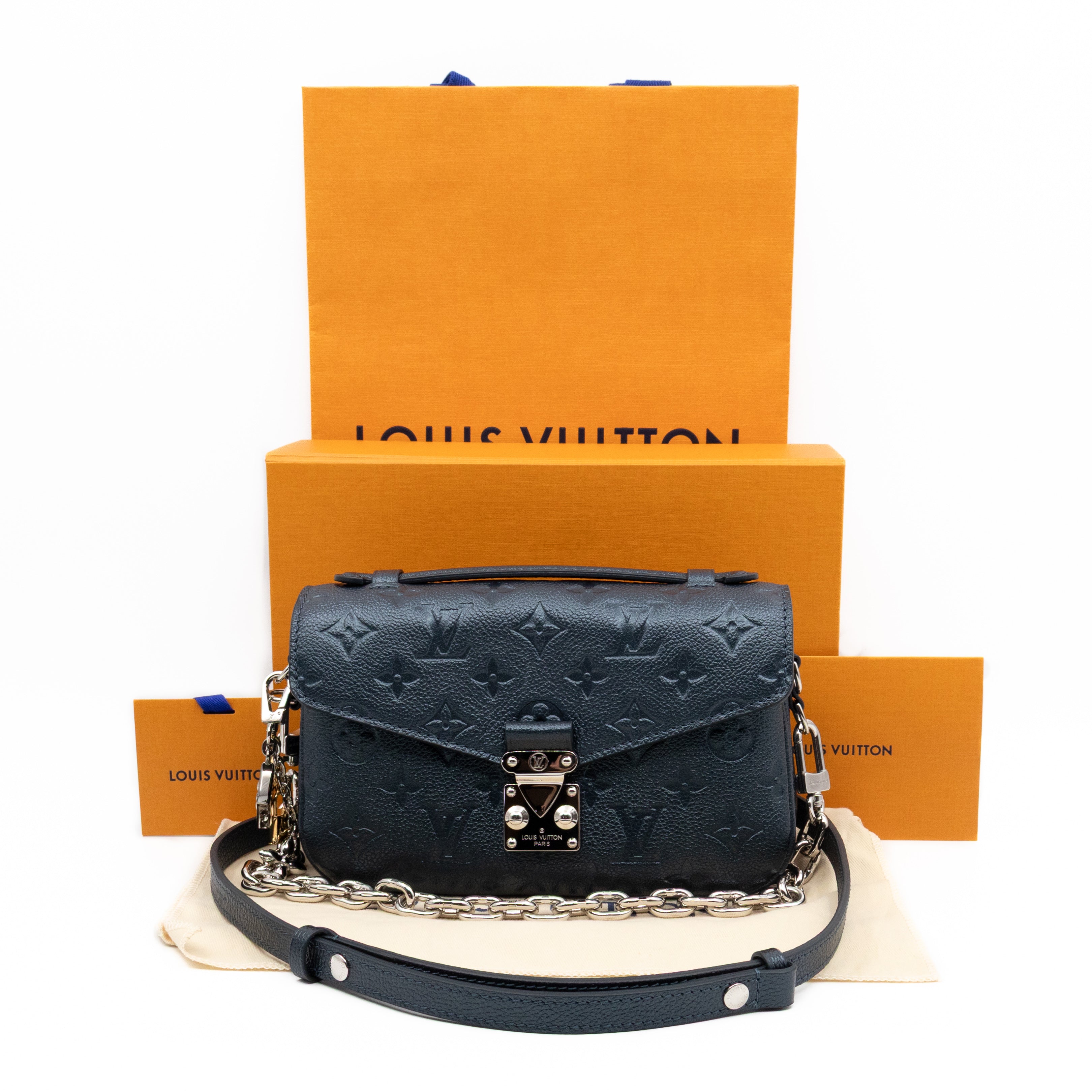 Metis East West Shimmery Ink Monogram Empreinte