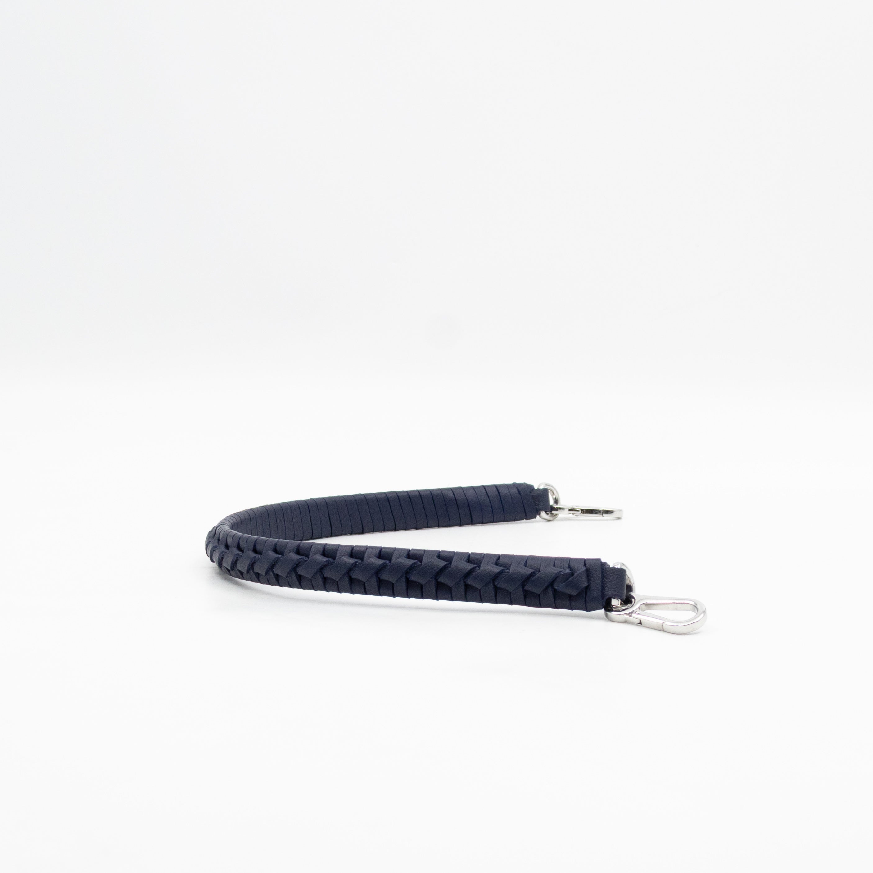 Flamenco Medium Bag with Spiral Strap Abyss Blue Leather