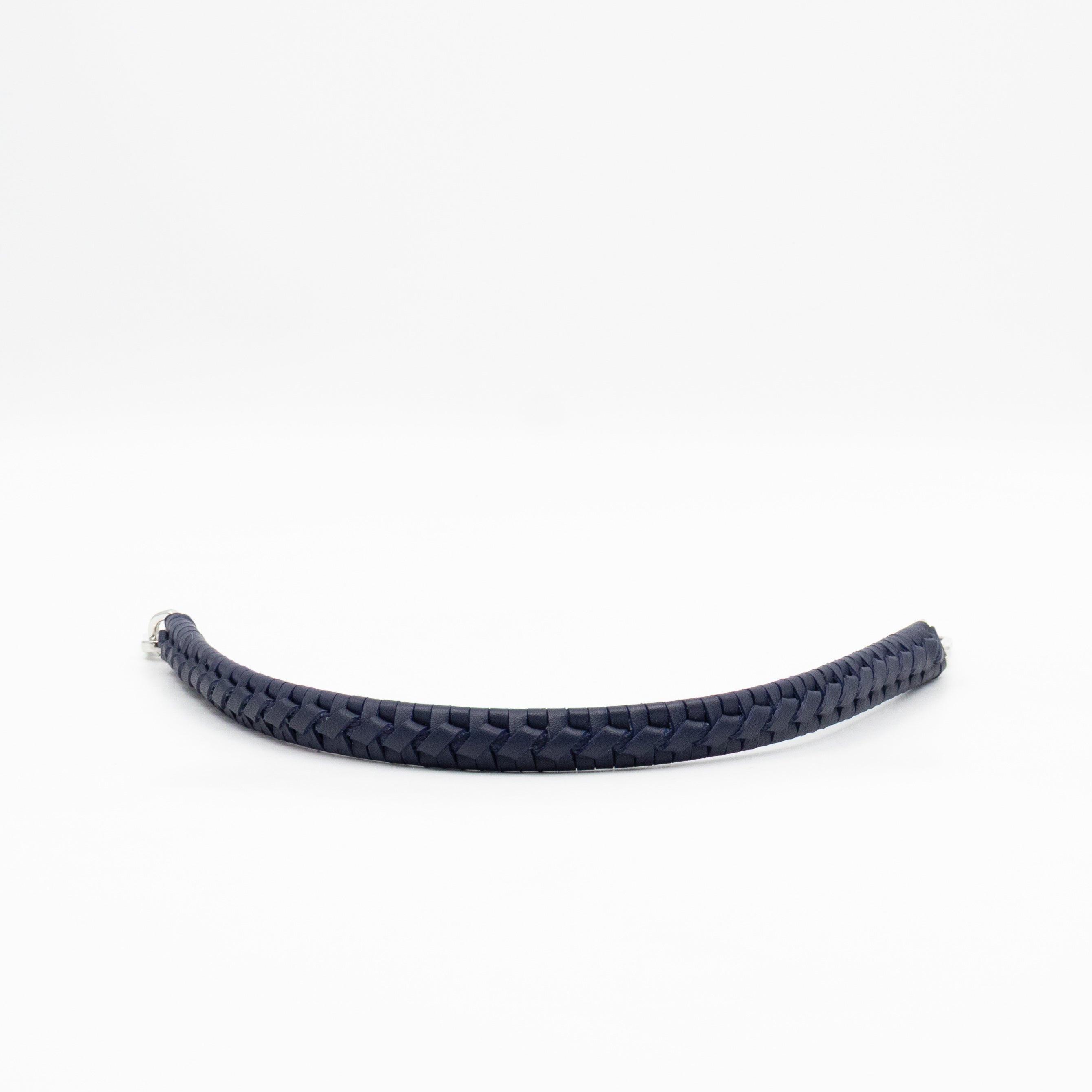 Flamenco Medium Bag with Spiral Strap Abyss Blue Leather