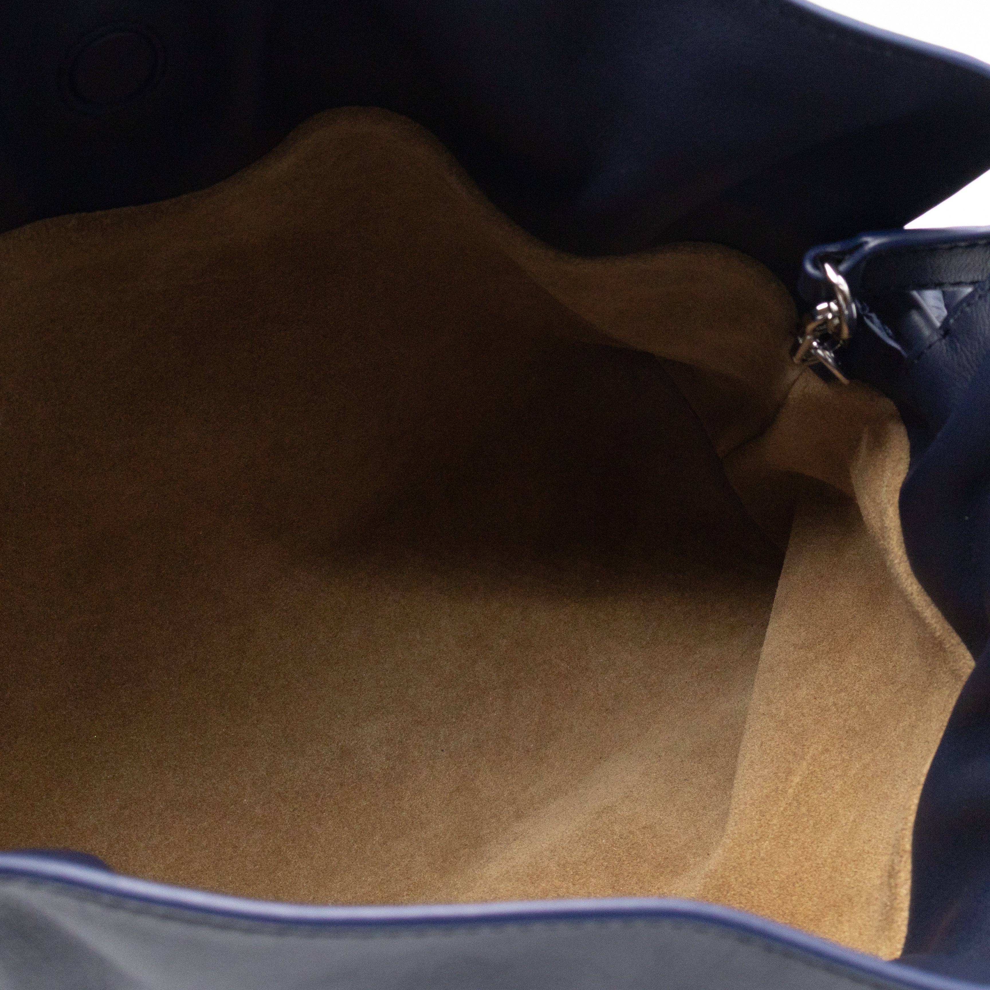 Flamenco Medium Bag with Spiral Strap Abyss Blue Leather