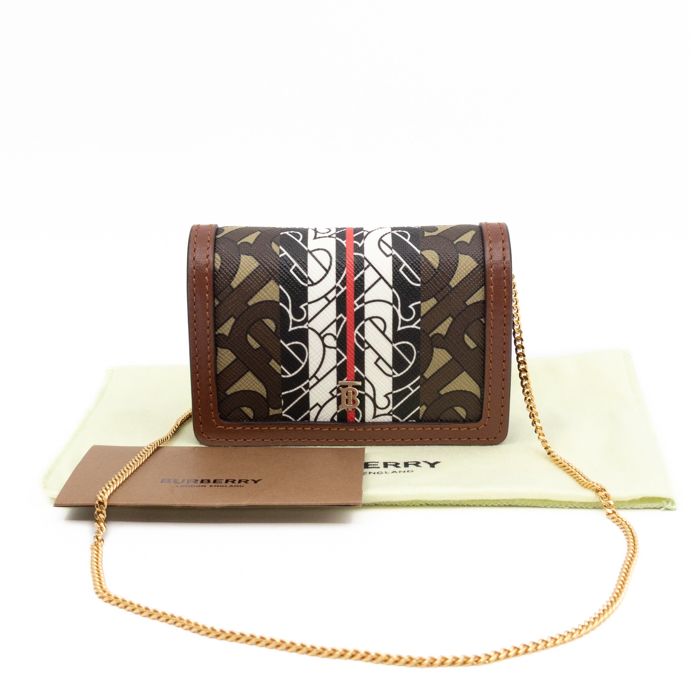 Jessie Wallet With Chain Brown TB Monogram