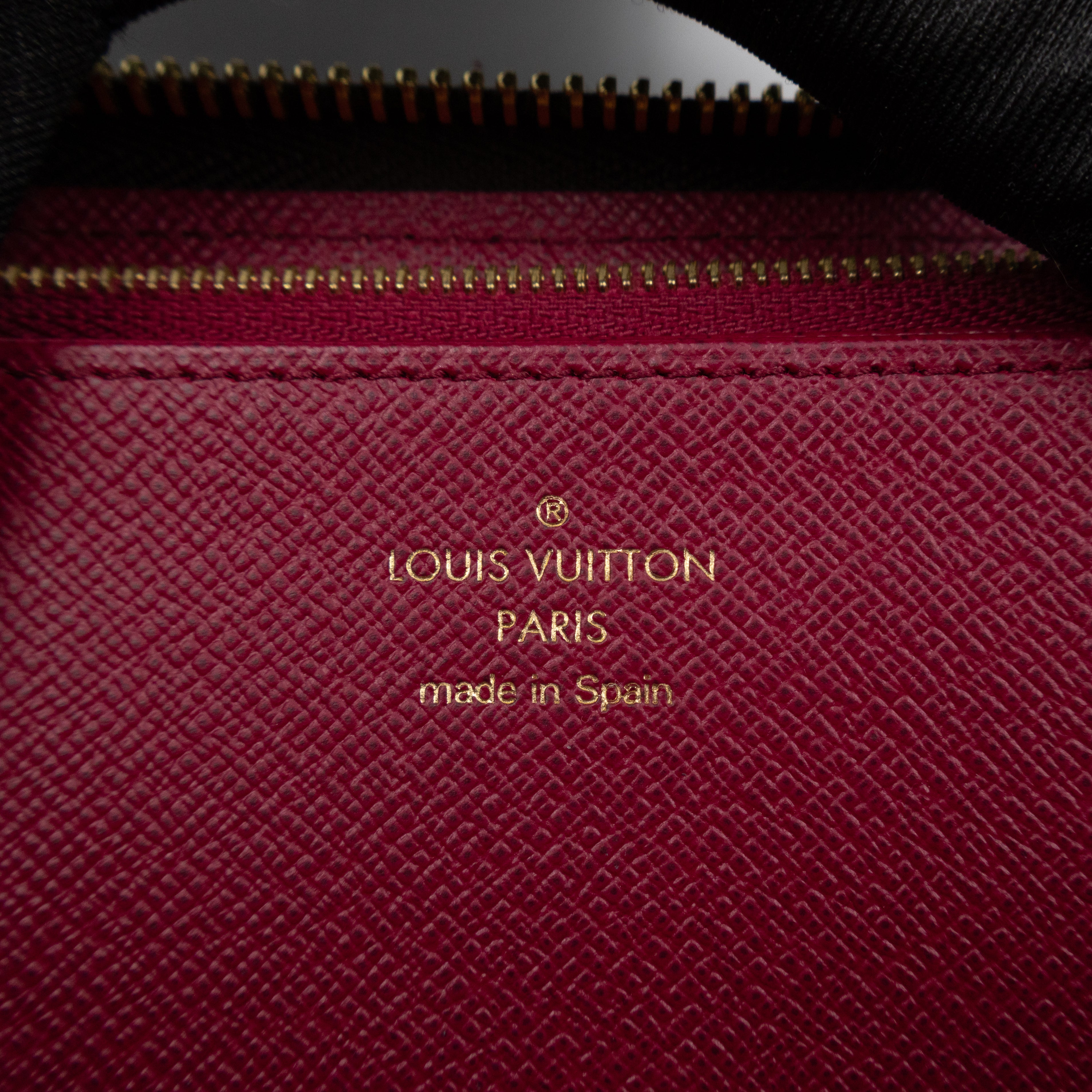 Zippy Wallet Monogram Fuchsia