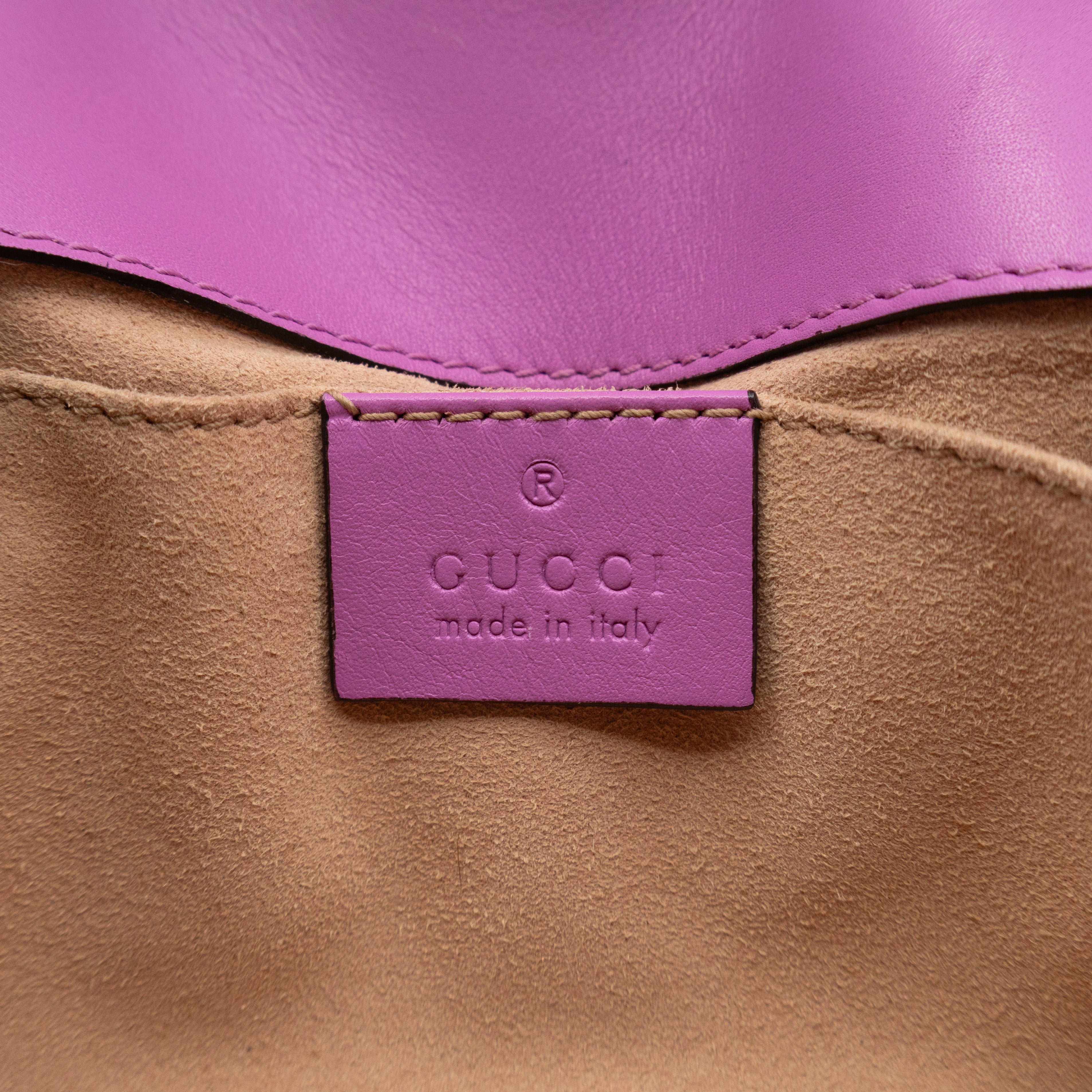 GG Marmont Flap Small Pink Leather