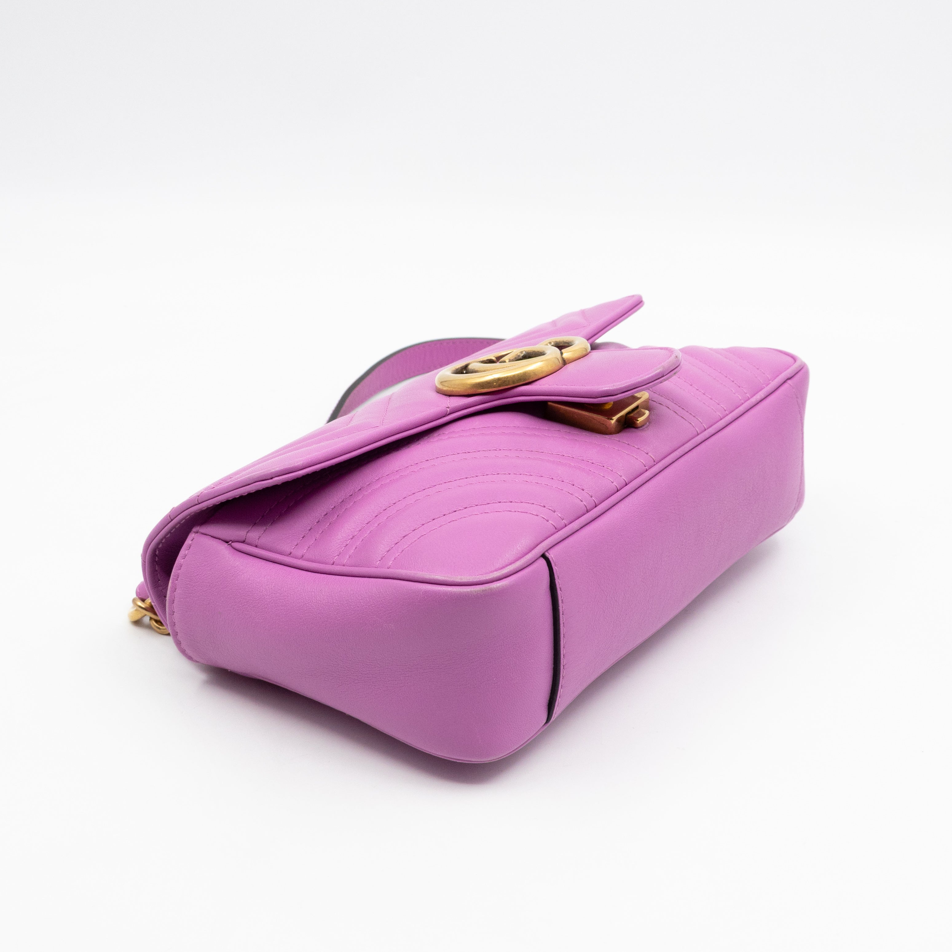 GG Marmont Flap Small Pink Leather