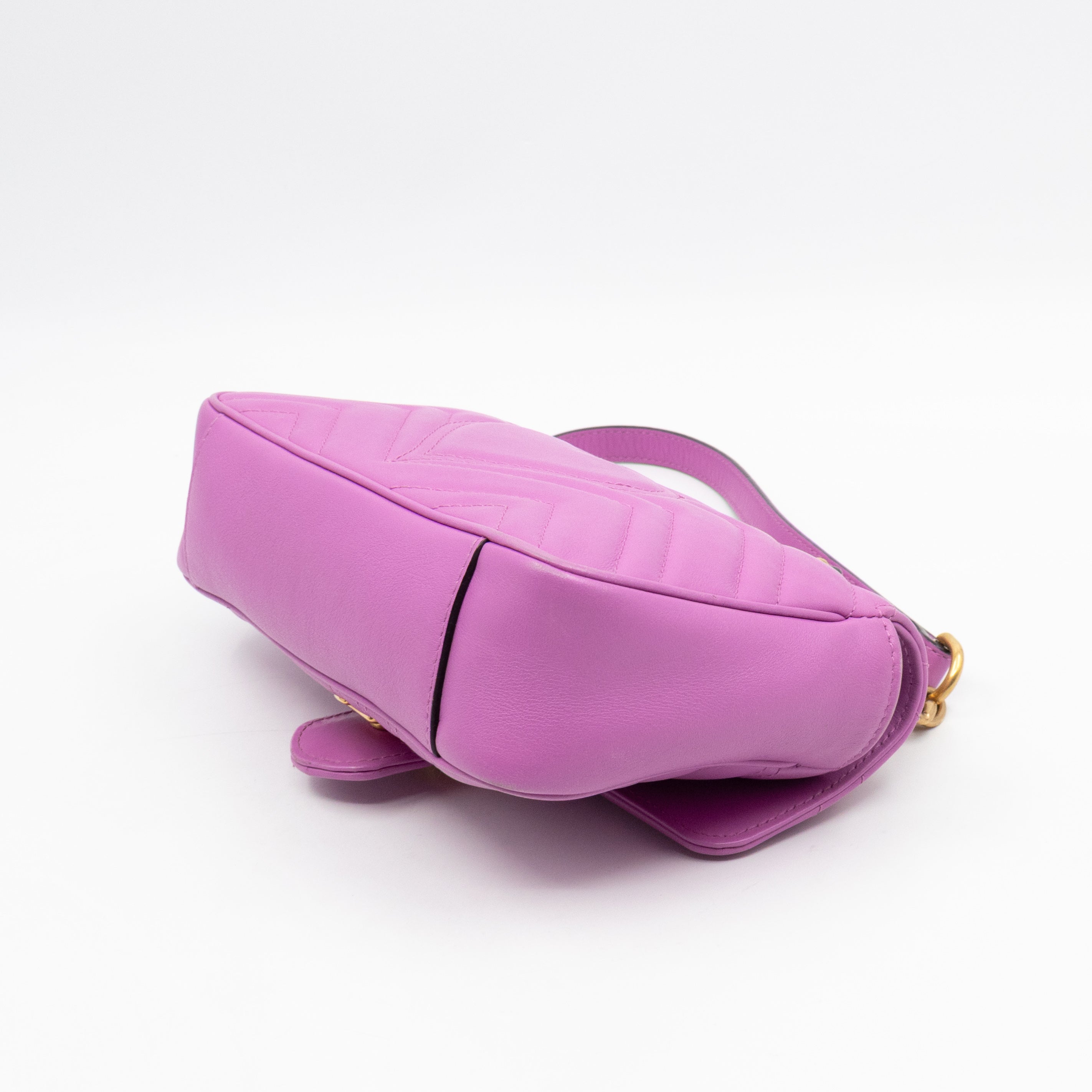 GG Marmont Flap Small Pink Leather