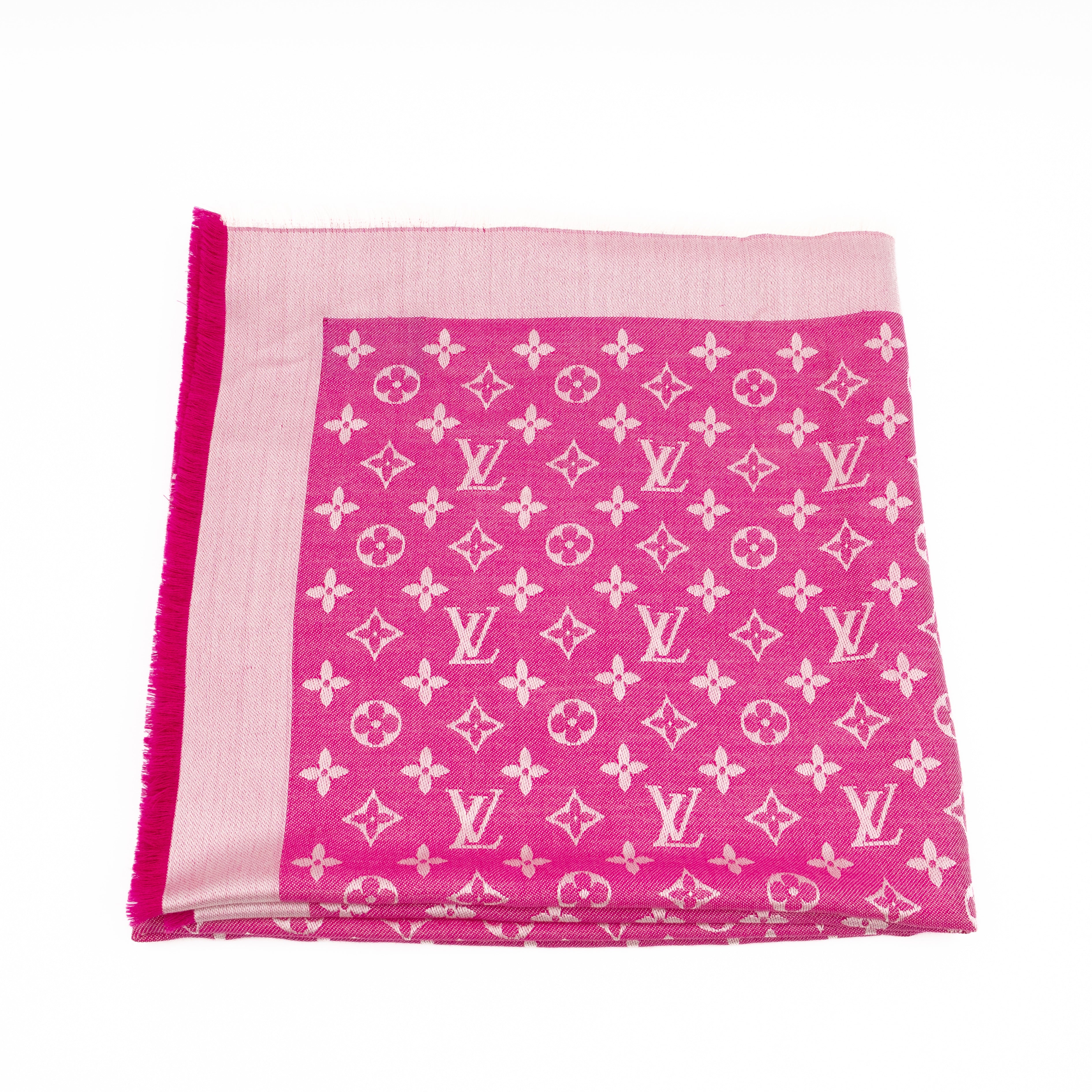 Monogram Denim Shawl Pink
