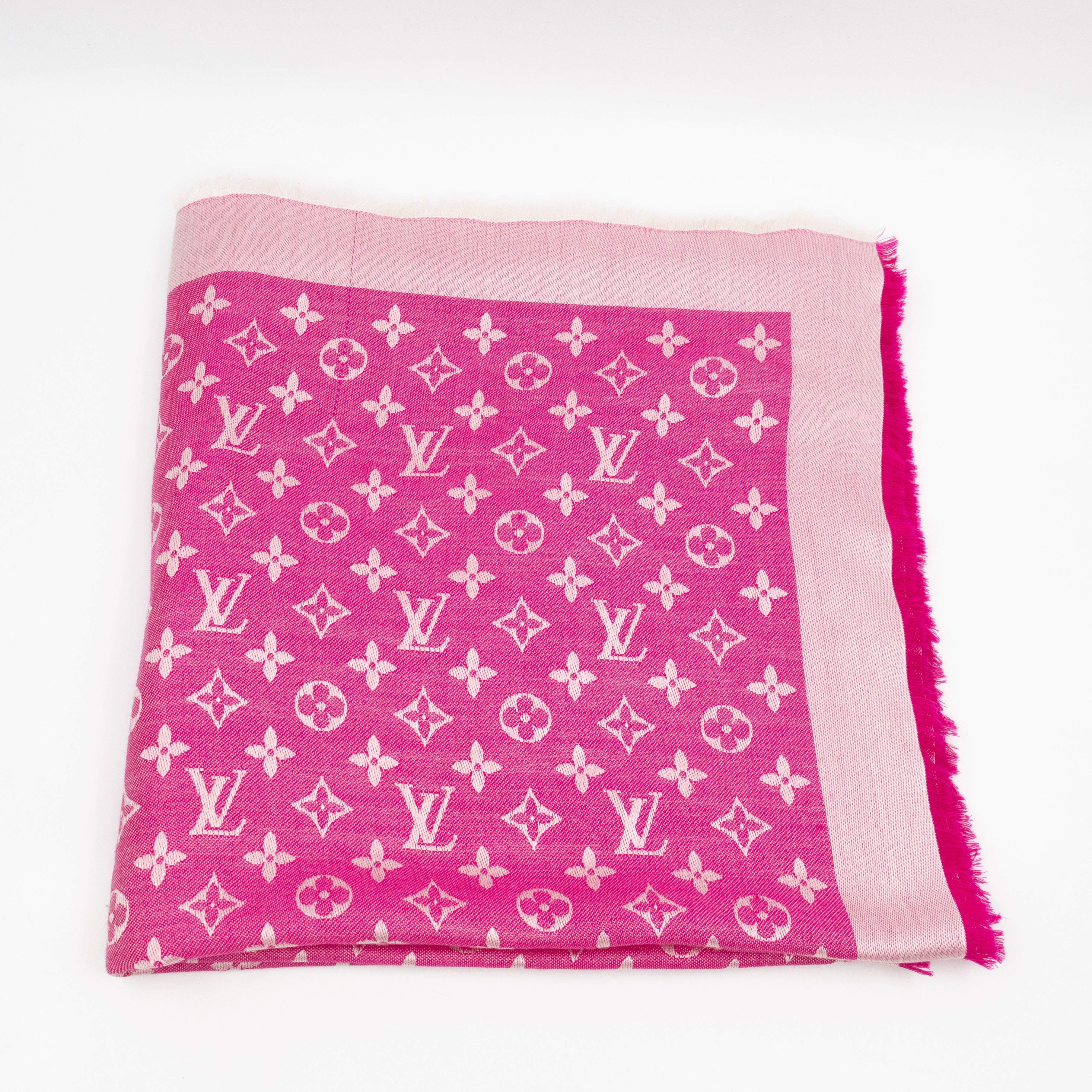 Monogram Denim Shawl Pink