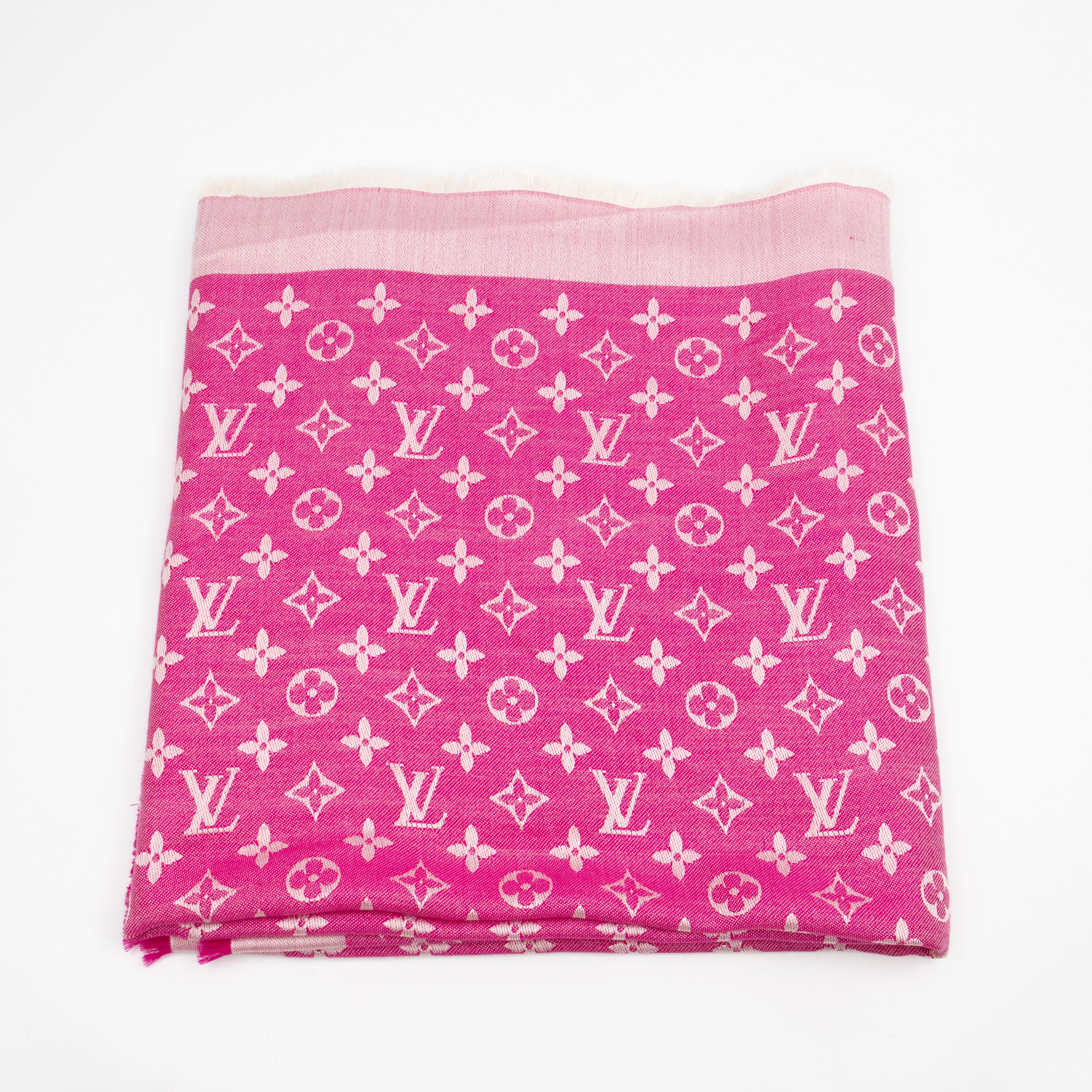 Monogram Denim Shawl Pink
