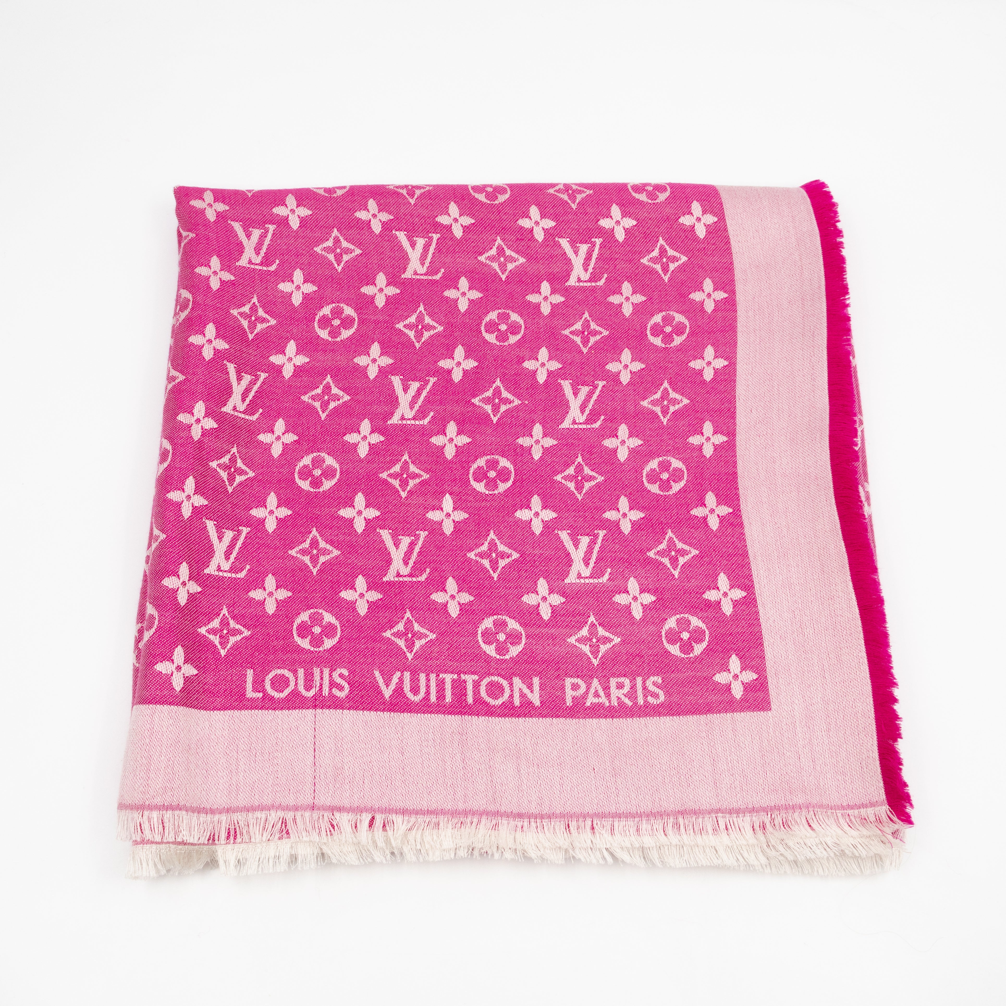 Monogram Denim Shawl Pink
