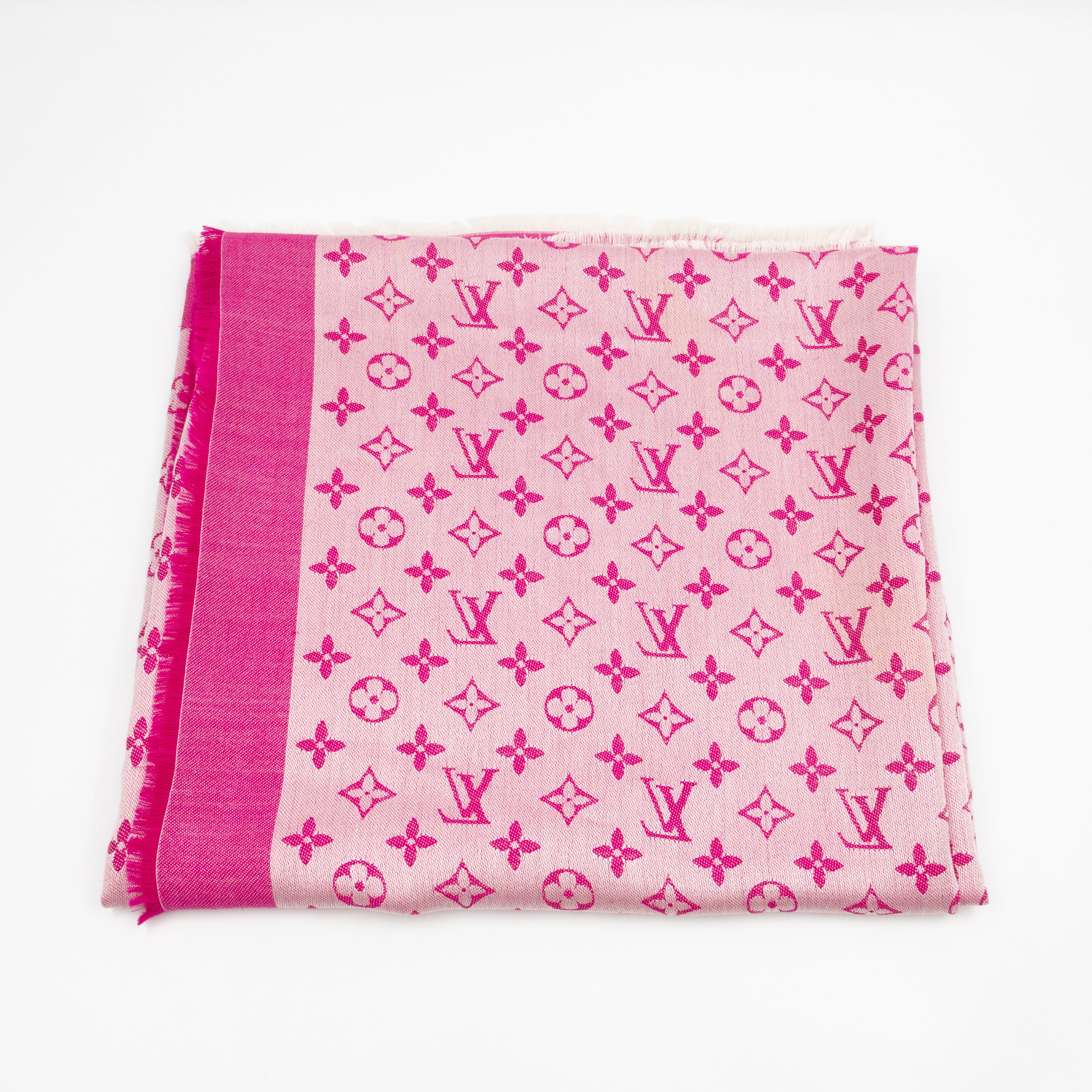 Monogram Denim Shawl Pink