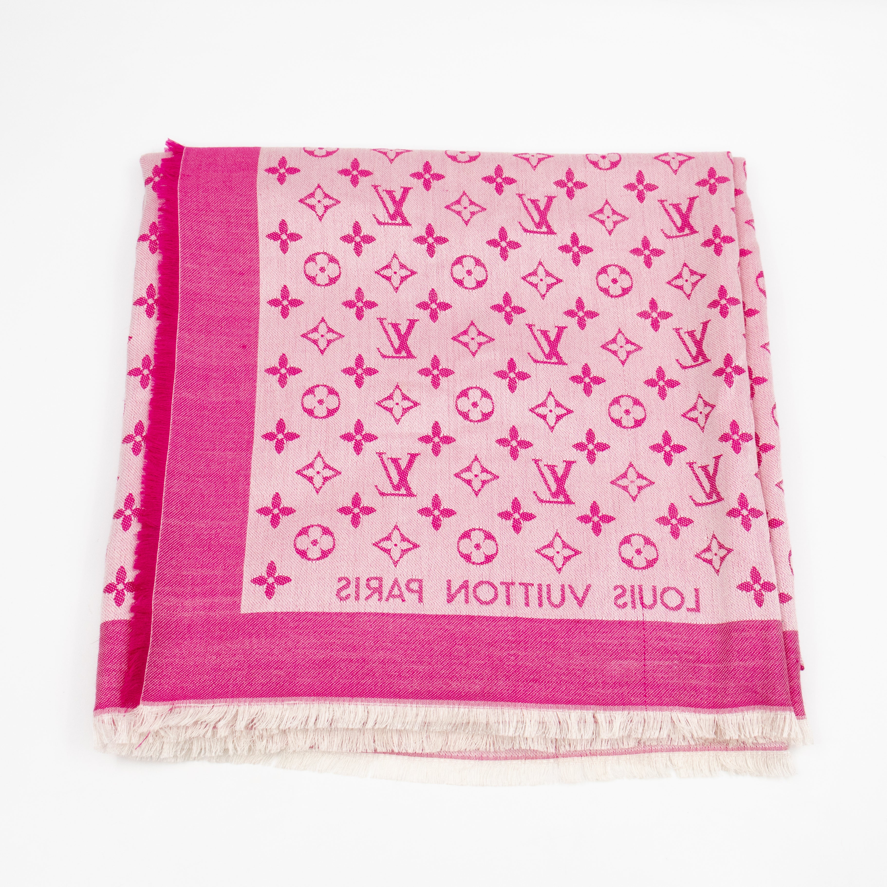 Monogram Denim Shawl Pink