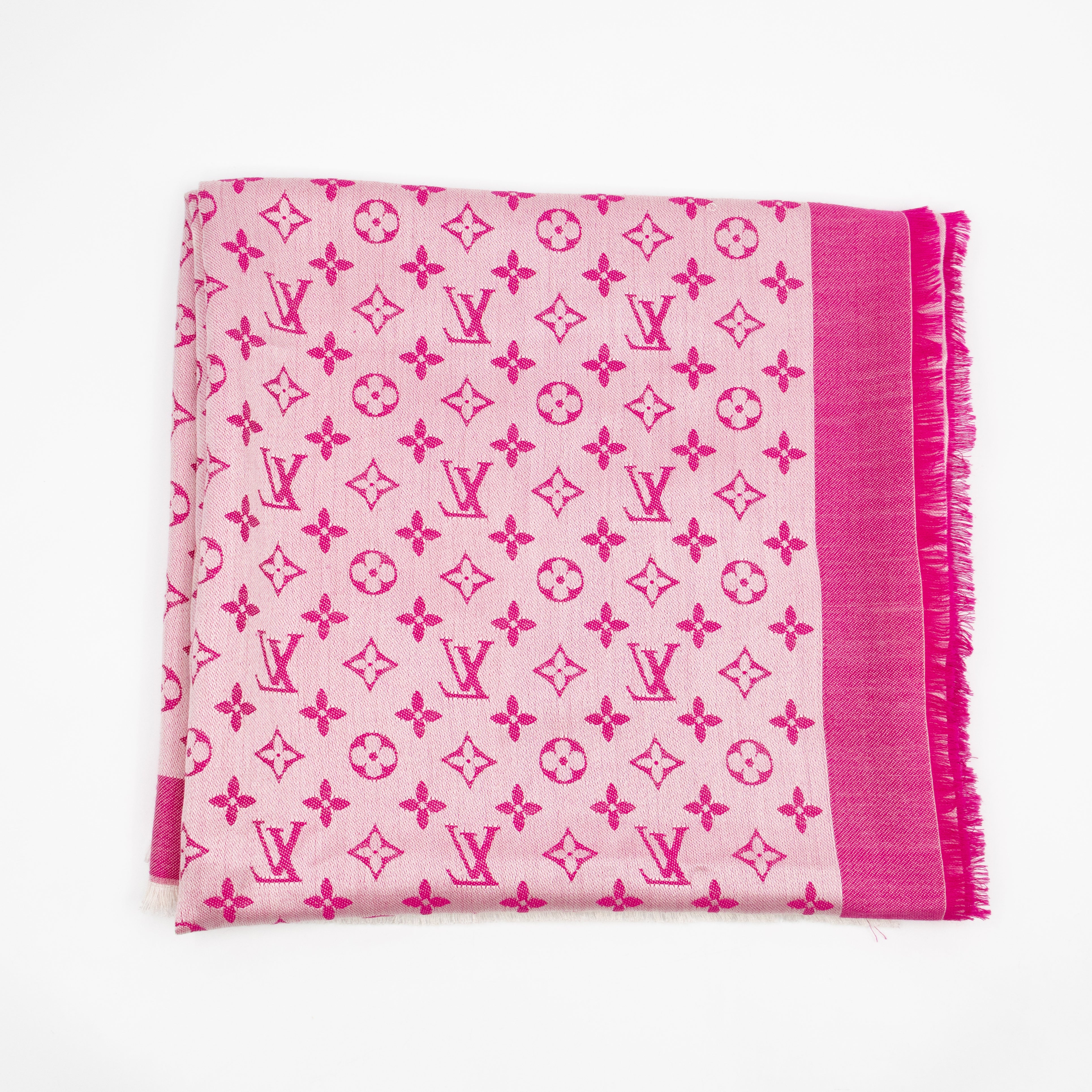 Monogram Denim Shawl Pink