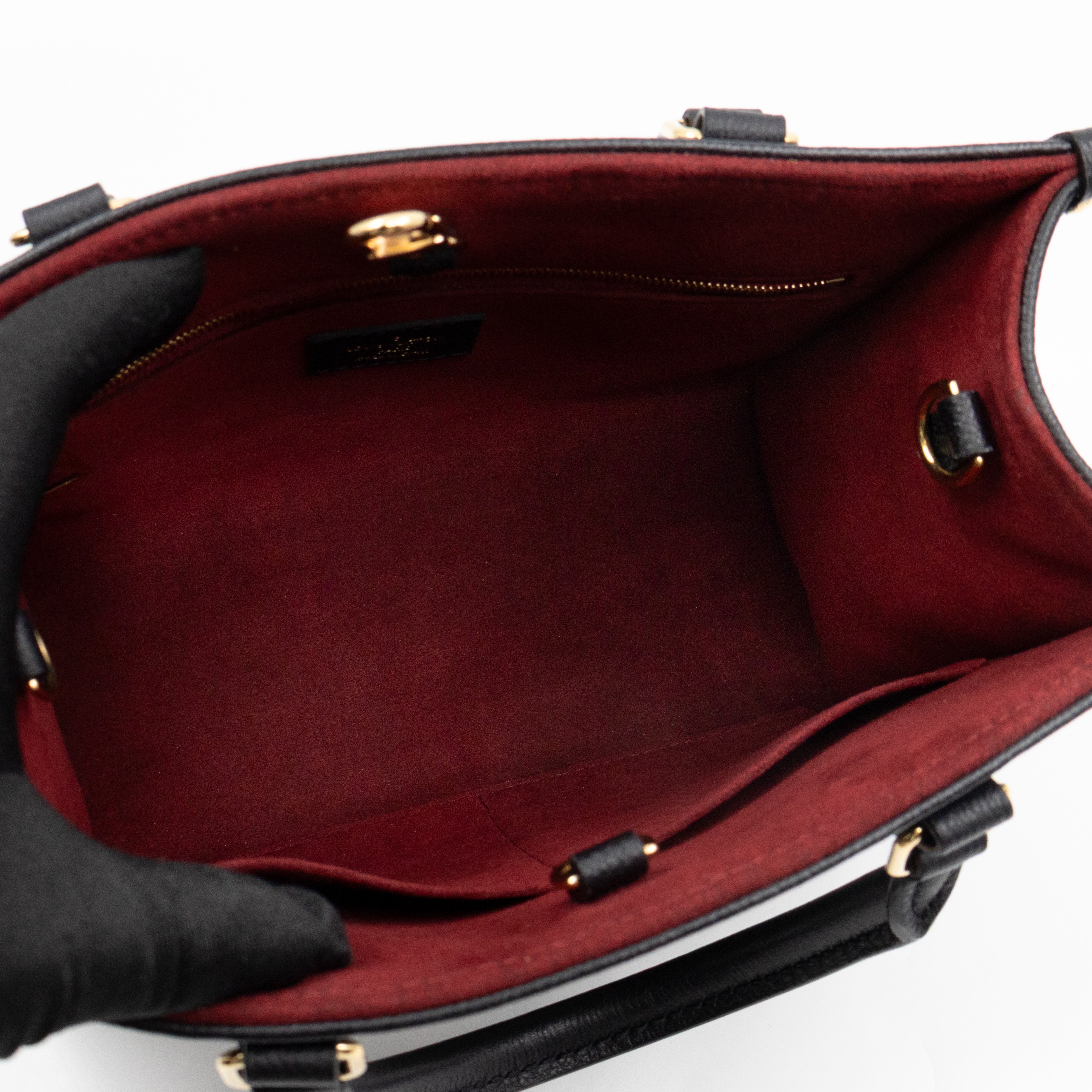 Onthego PM Black & Beige Monogram Empreinte With Bandouliere strap