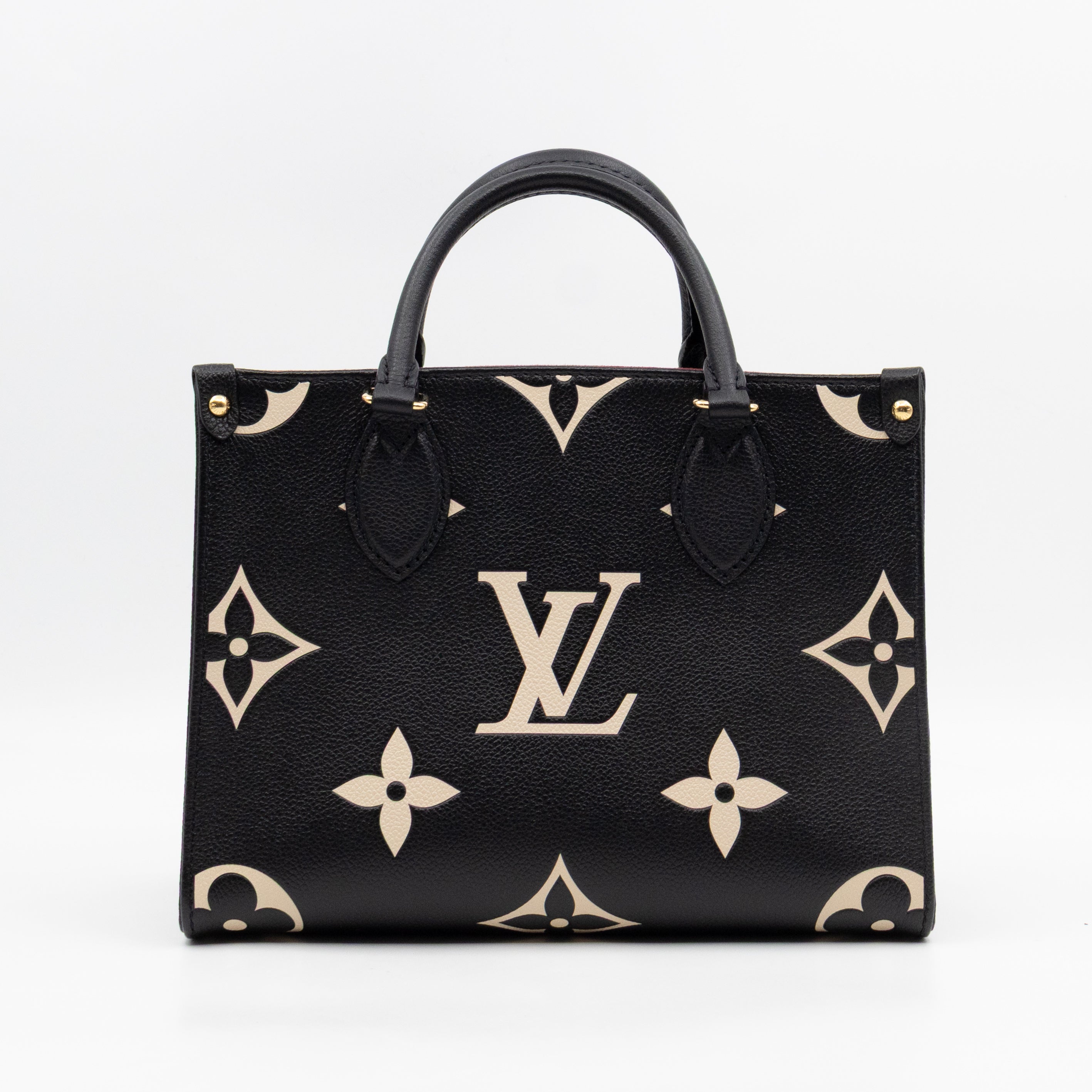 Onthego PM Black & Beige Monogram Empreinte With Bandouliere strap