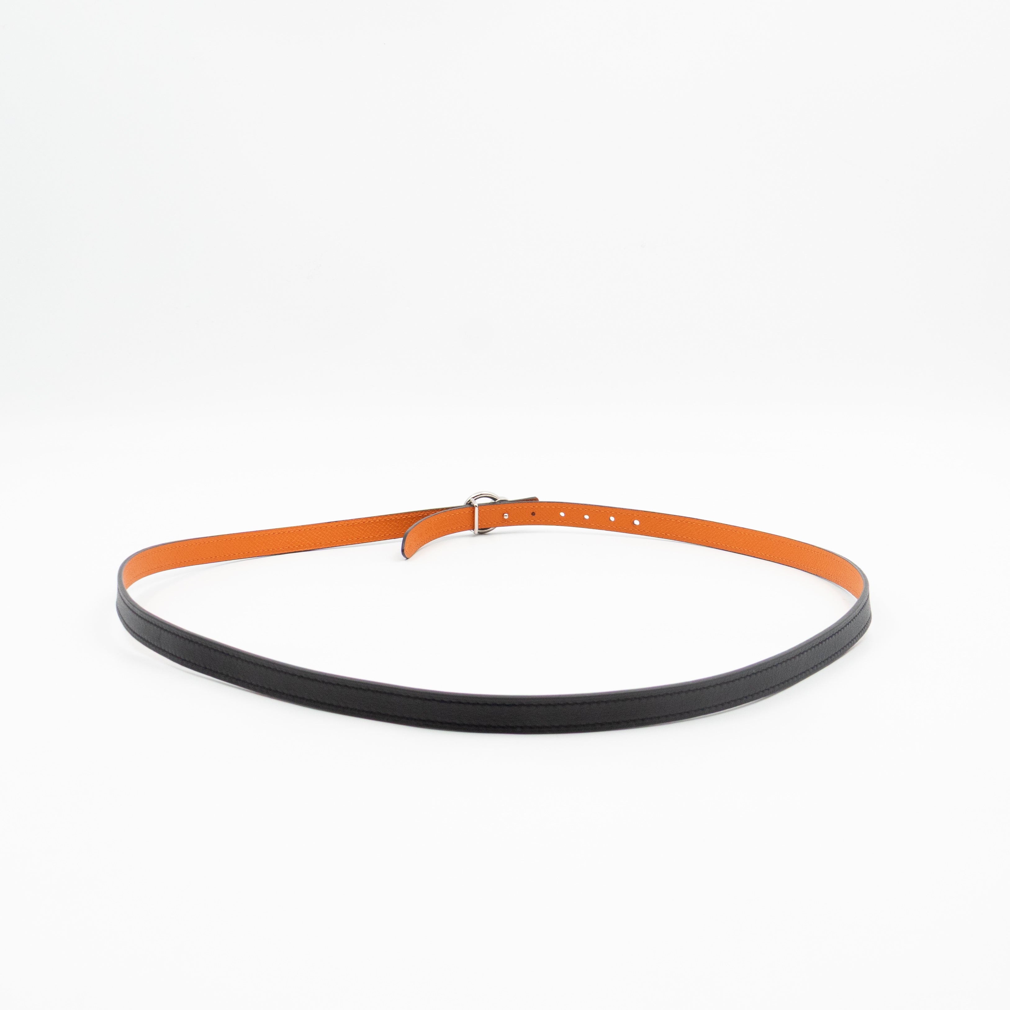 Clou De Selle Reversible Belt Black & Orange Leather 95cm