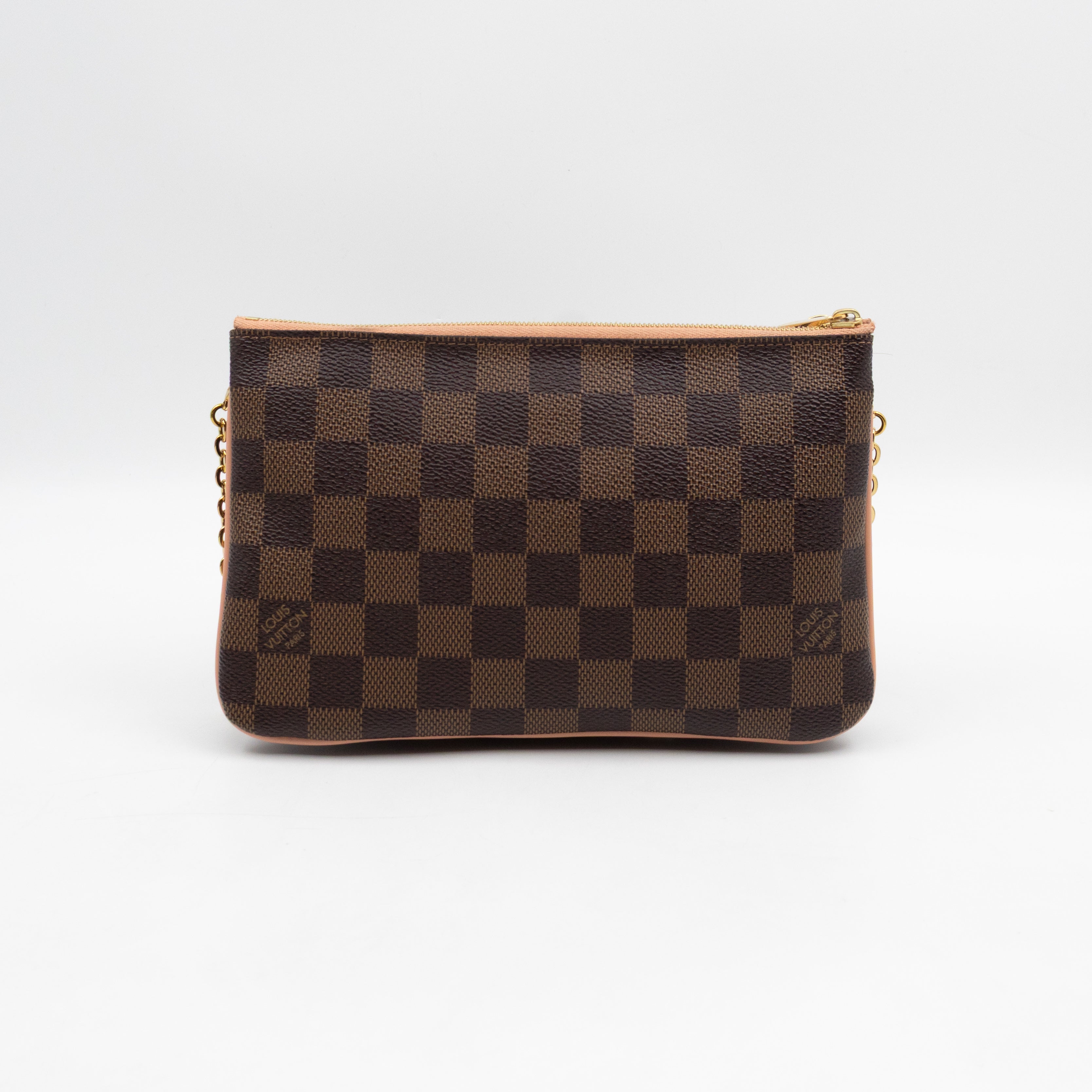 Double Zip Pochette Damier Ebene LV