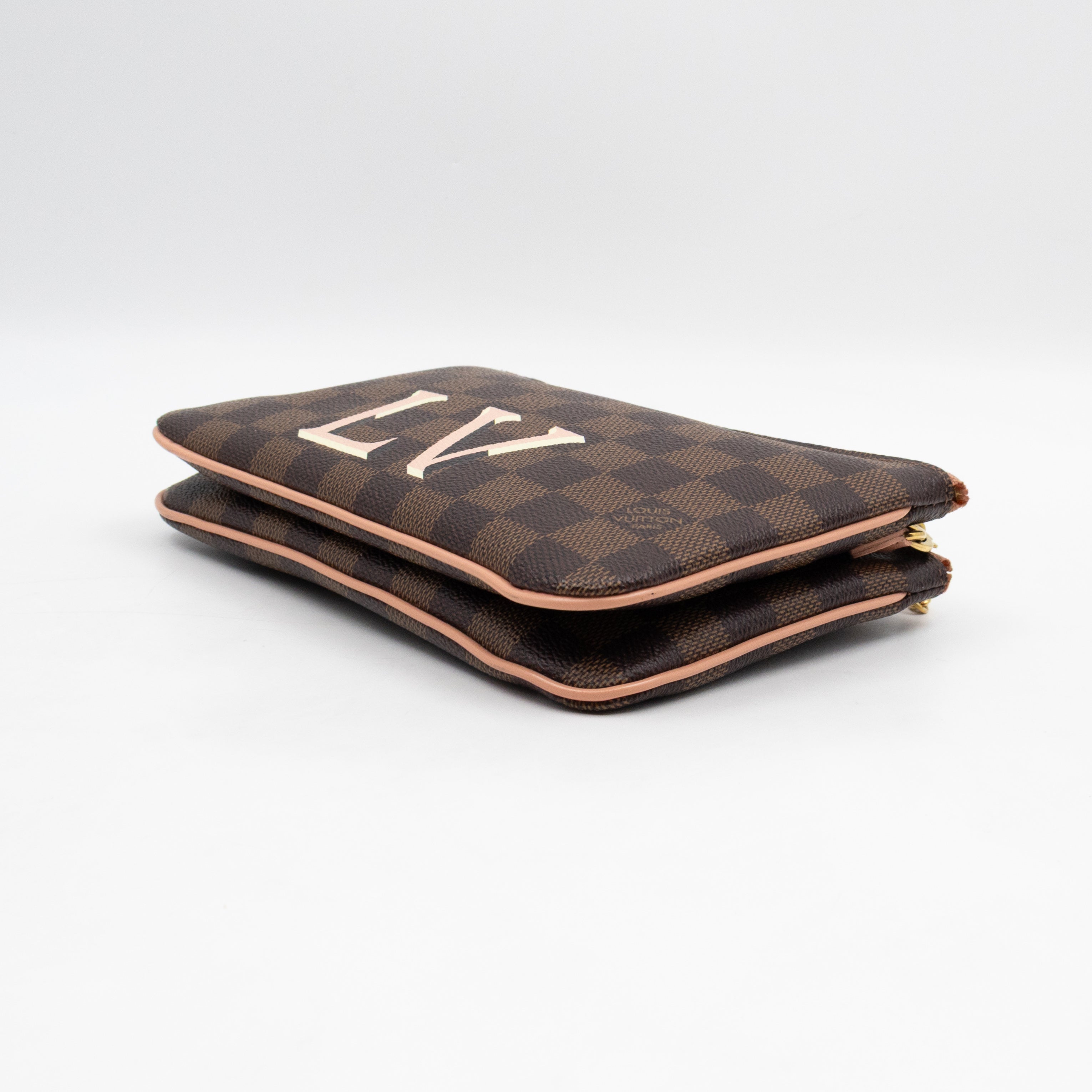 Double Zip Pochette Damier Ebene LV