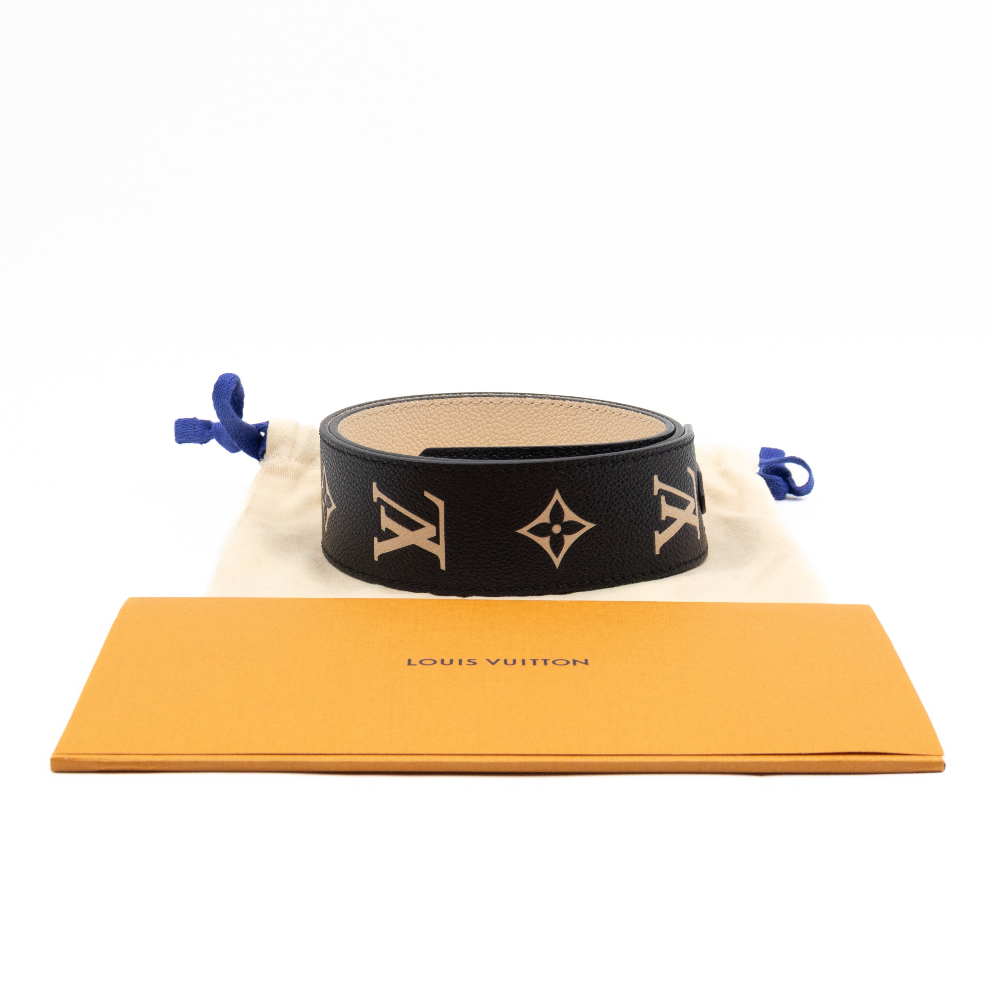 Bandouliere Strap Black & Beige Monogram Empreinte