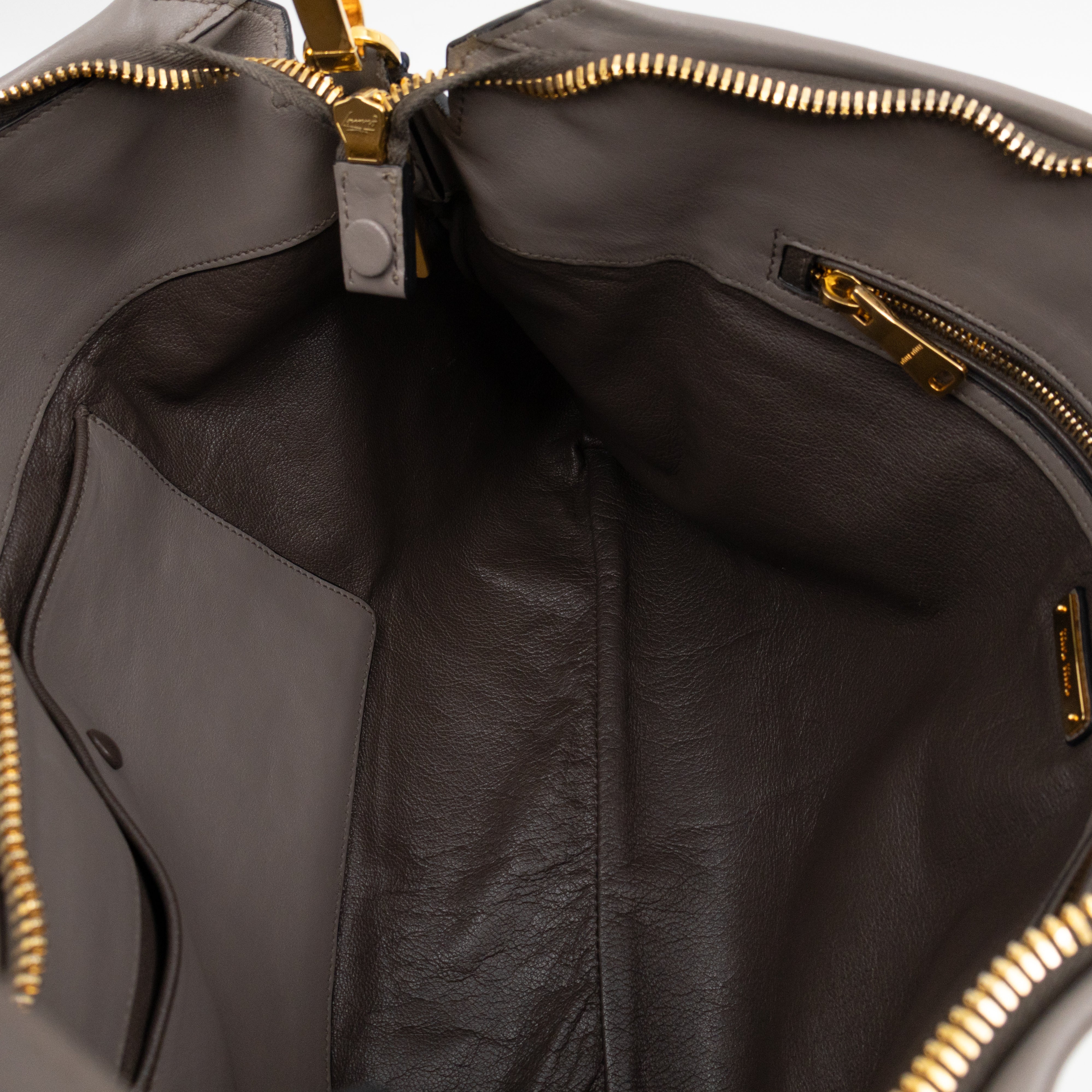 Shoulder Bag Argilla Grey Soft Calf Leather