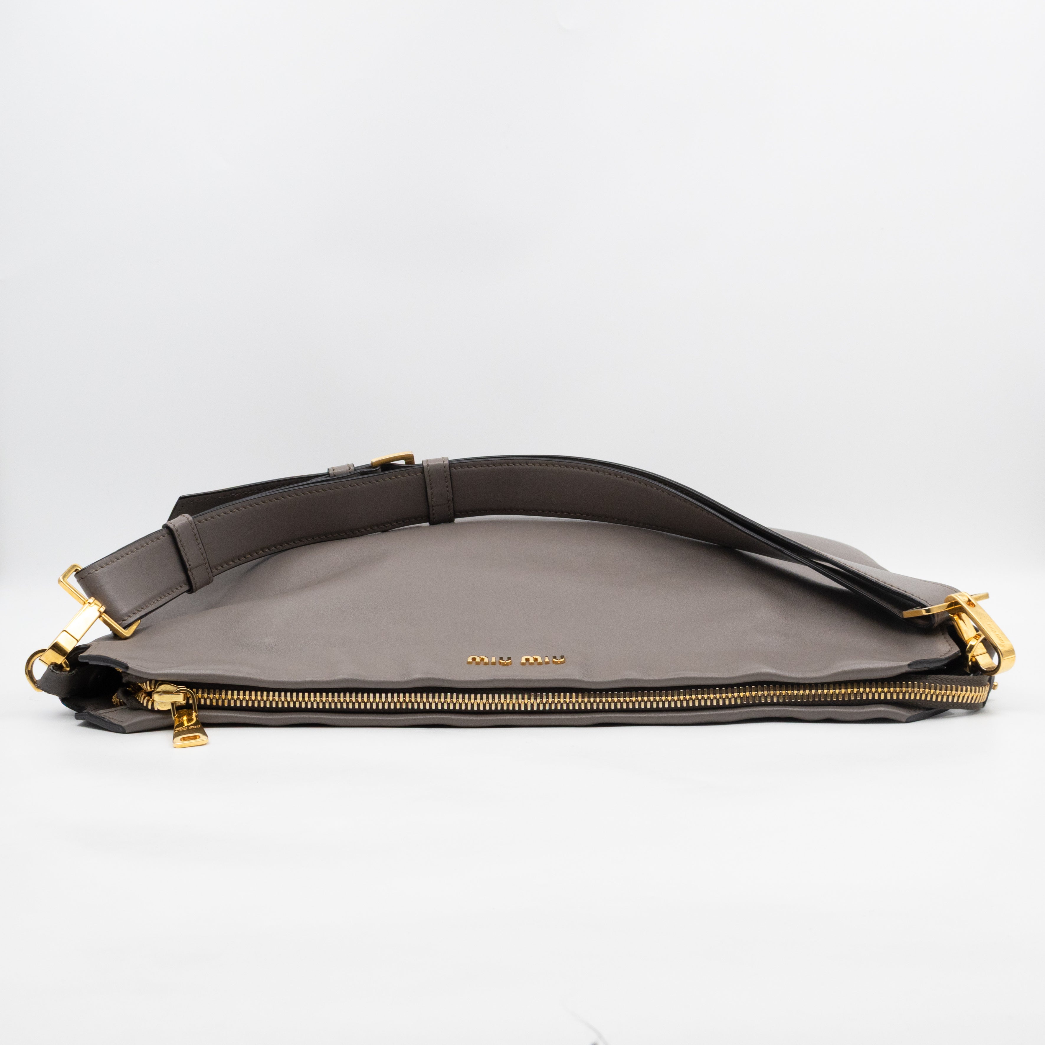 Shoulder Bag Argilla Grey Soft Calf Leather