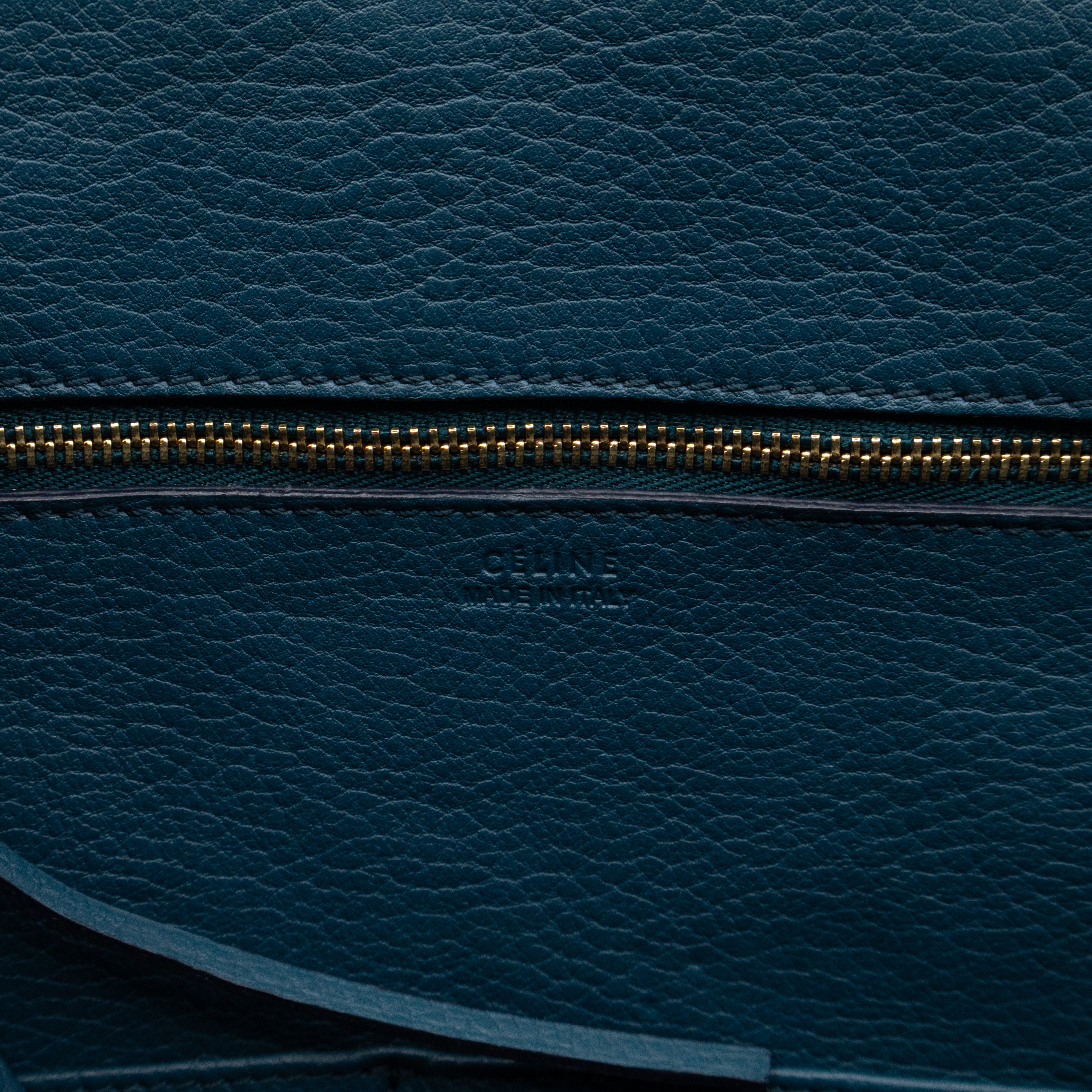 Tie Knot Tote Bag Medium Teal Leather