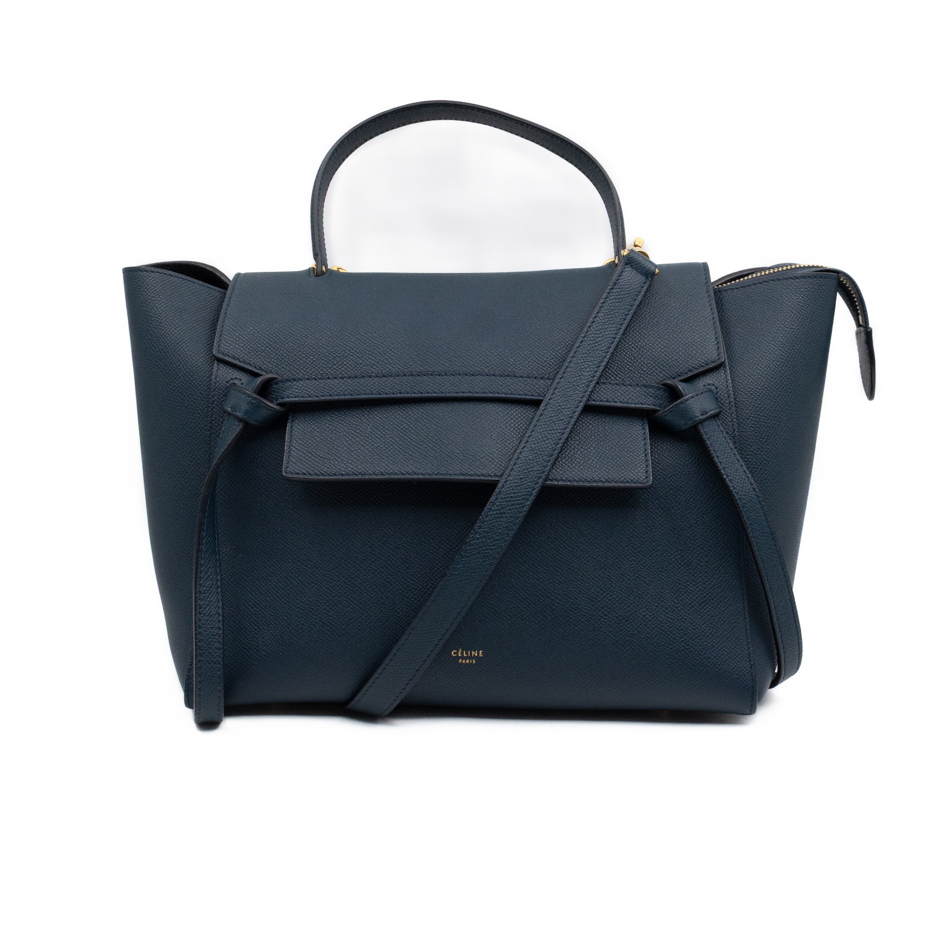 Mini Belt Bag Blue Leather