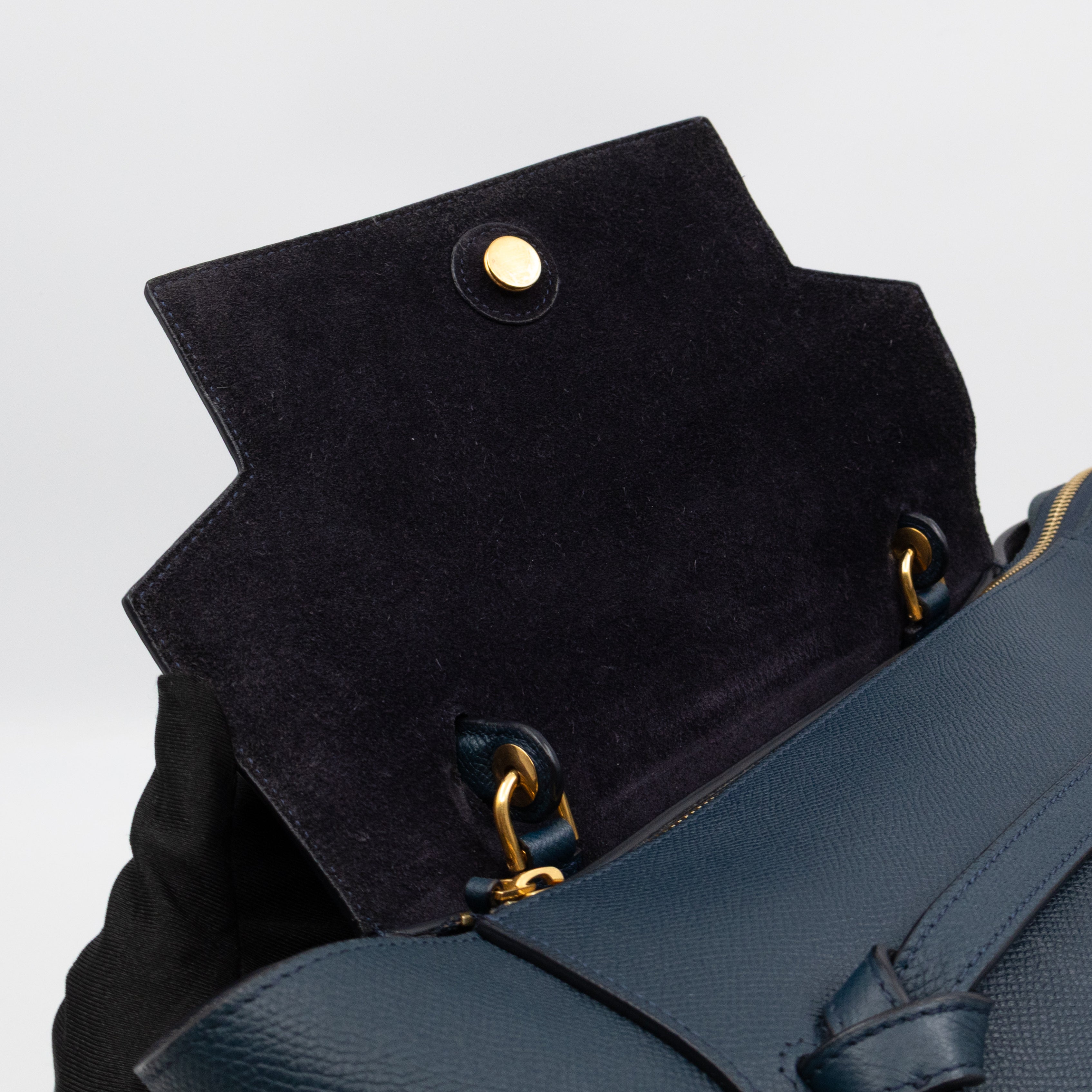 Mini Belt Bag Blue Leather