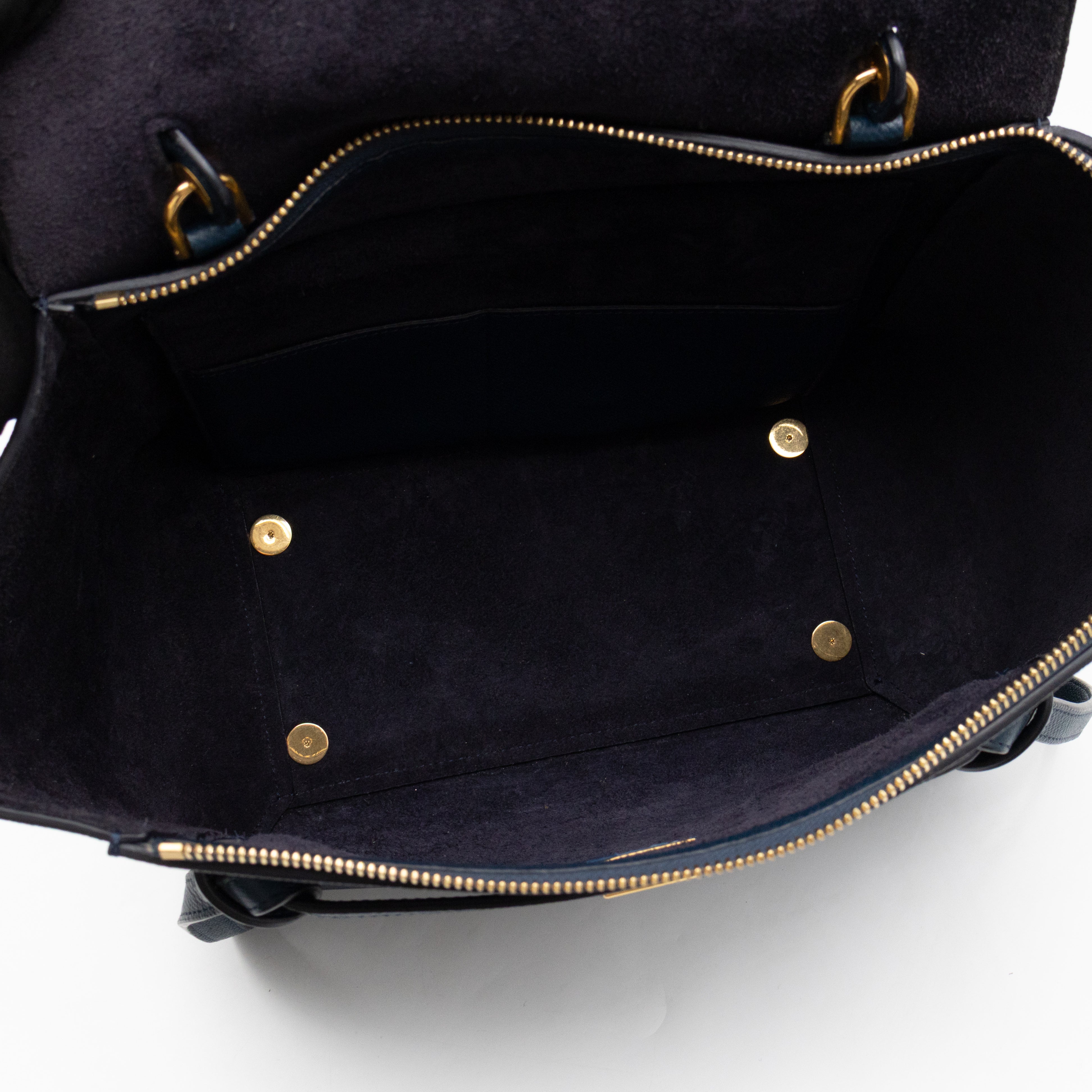 Mini Belt Bag Blue Leather