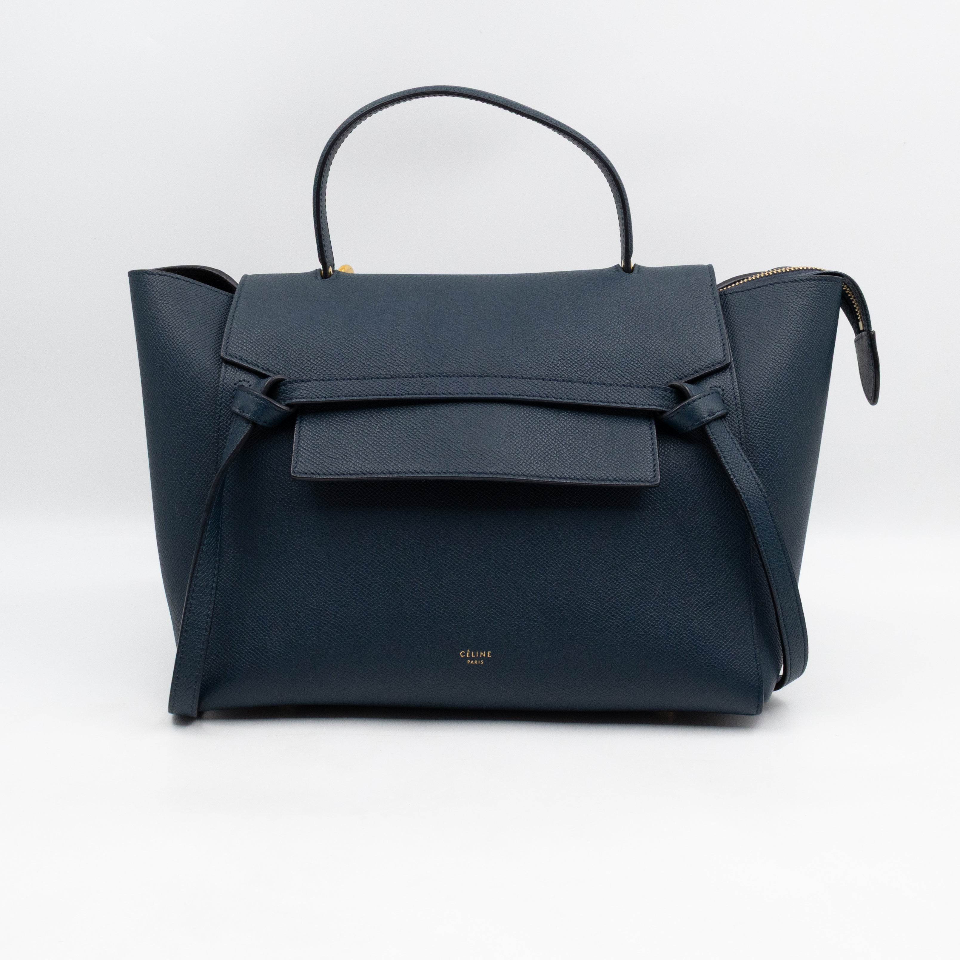 Mini Belt Bag Blue Leather