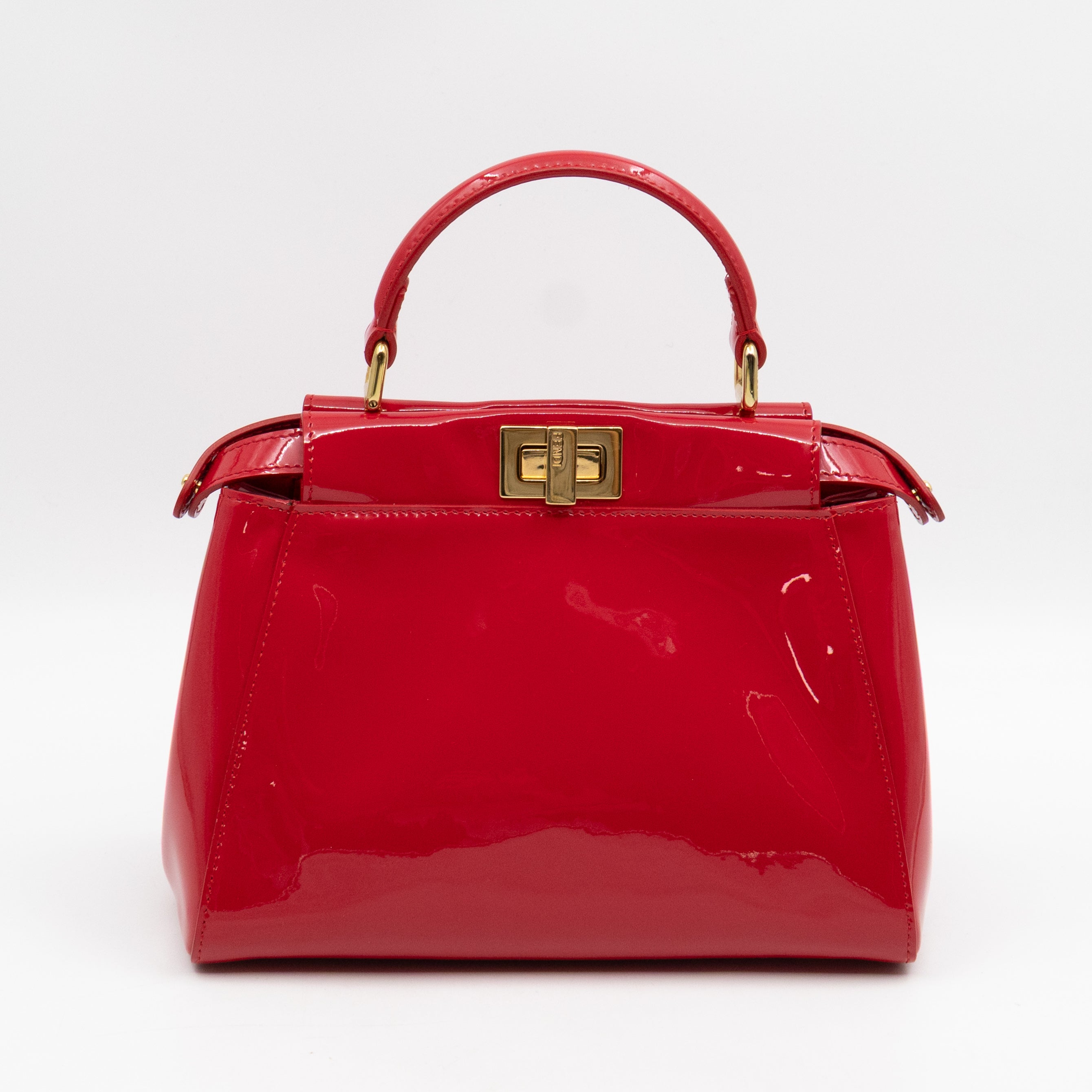 Peekaboo Mini Red Patent Leather