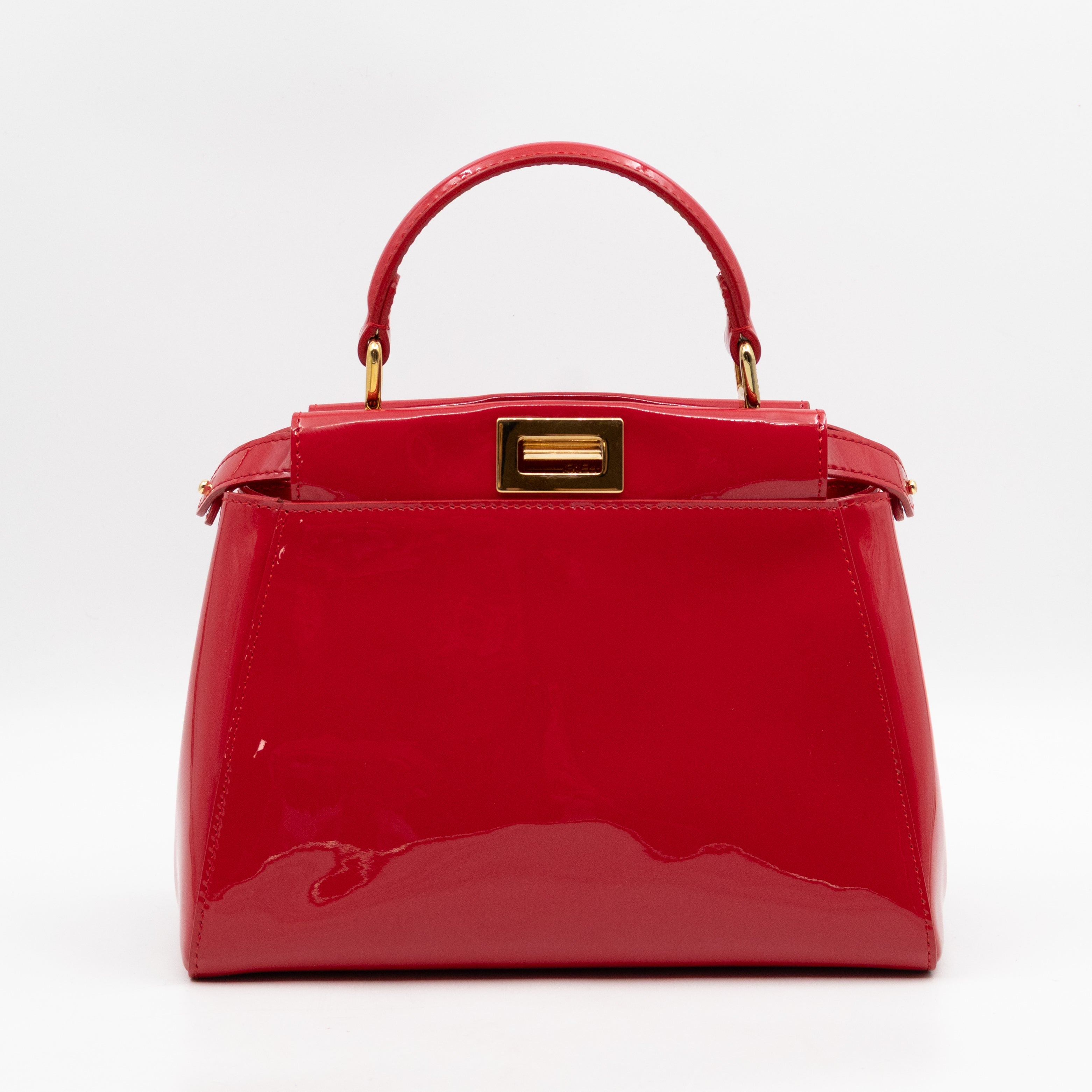 Peekaboo Mini Red Patent Leather