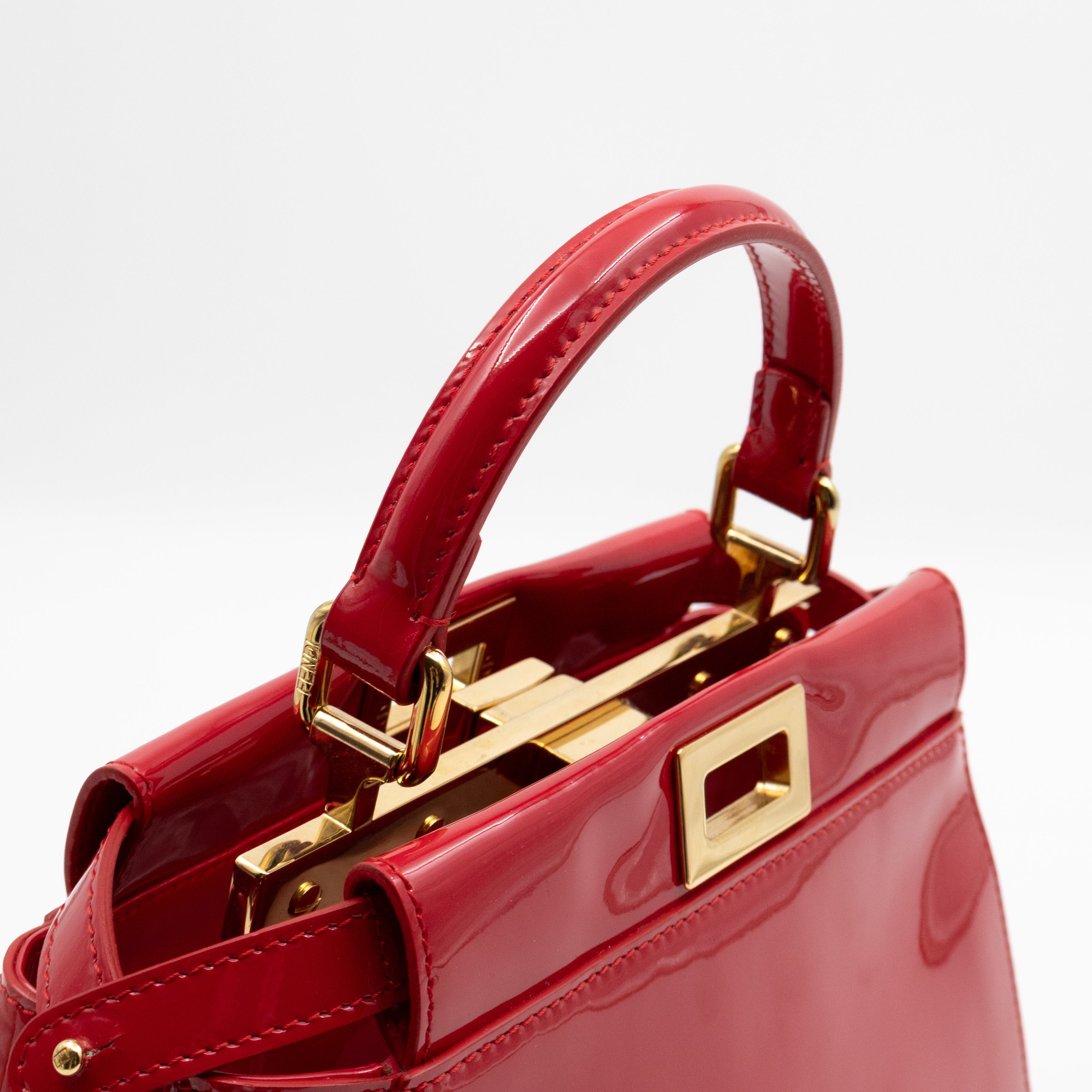Peekaboo Mini Red Patent Leather