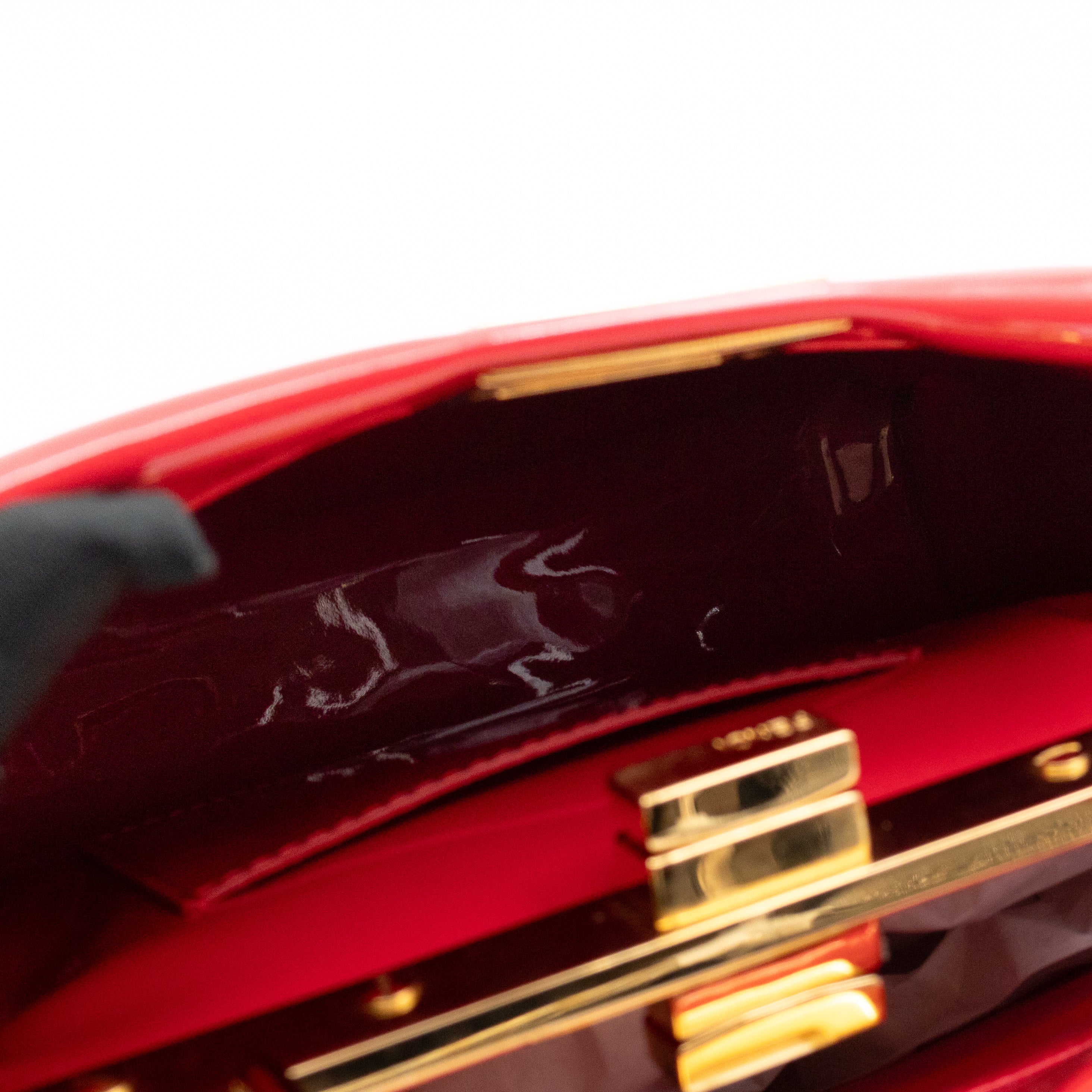 Peekaboo Mini Red Patent Leather