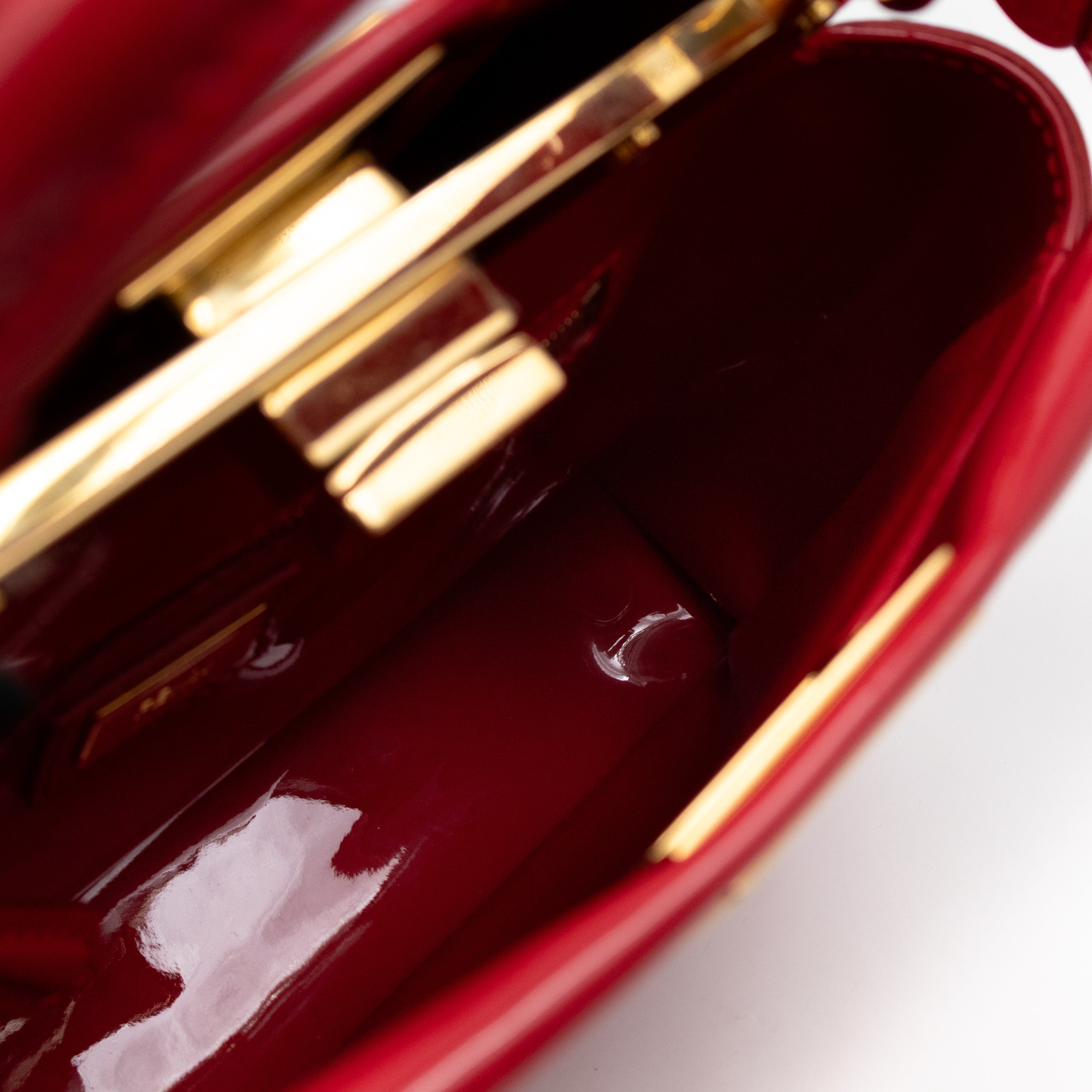 Peekaboo Mini Red Patent Leather