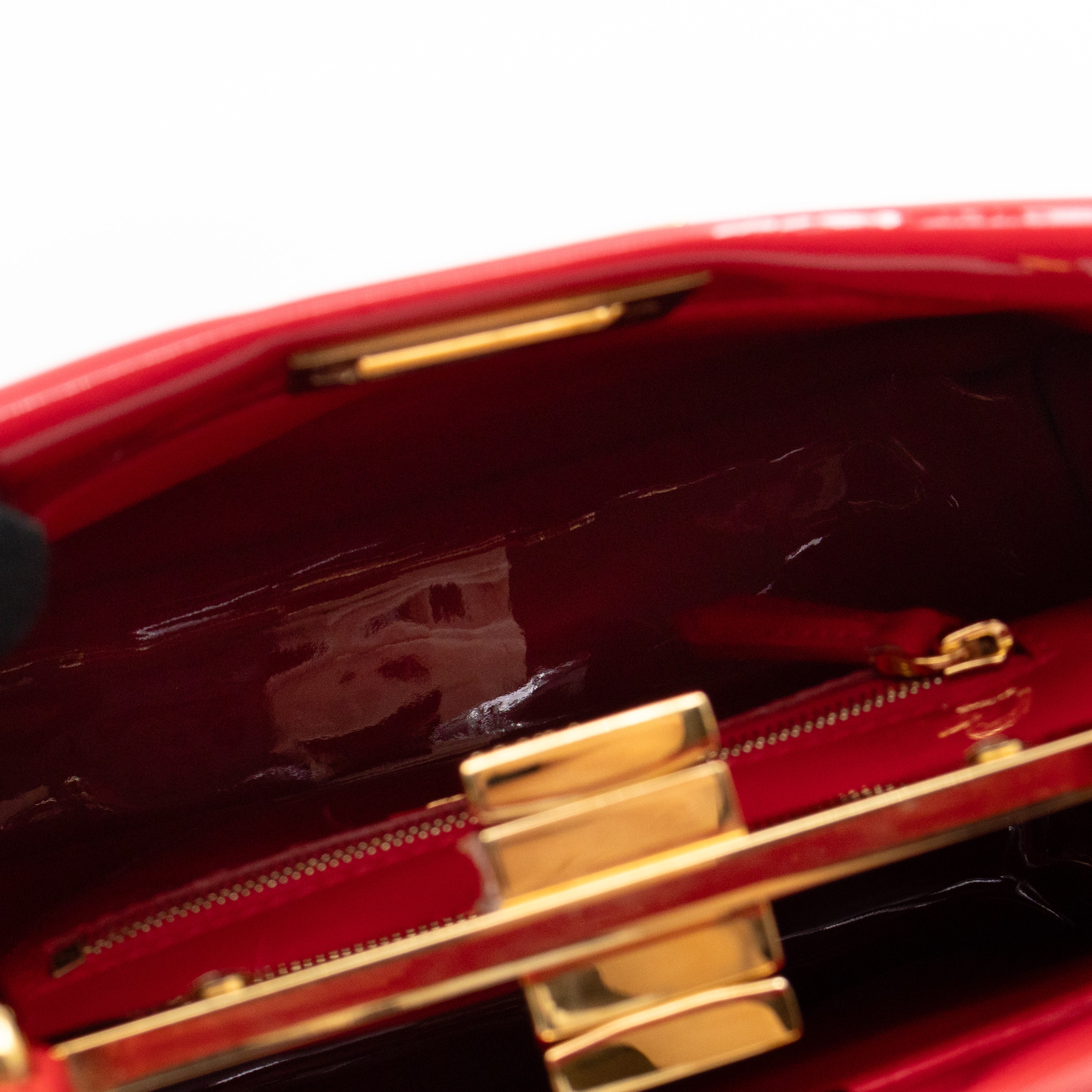 Peekaboo Mini Red Patent Leather