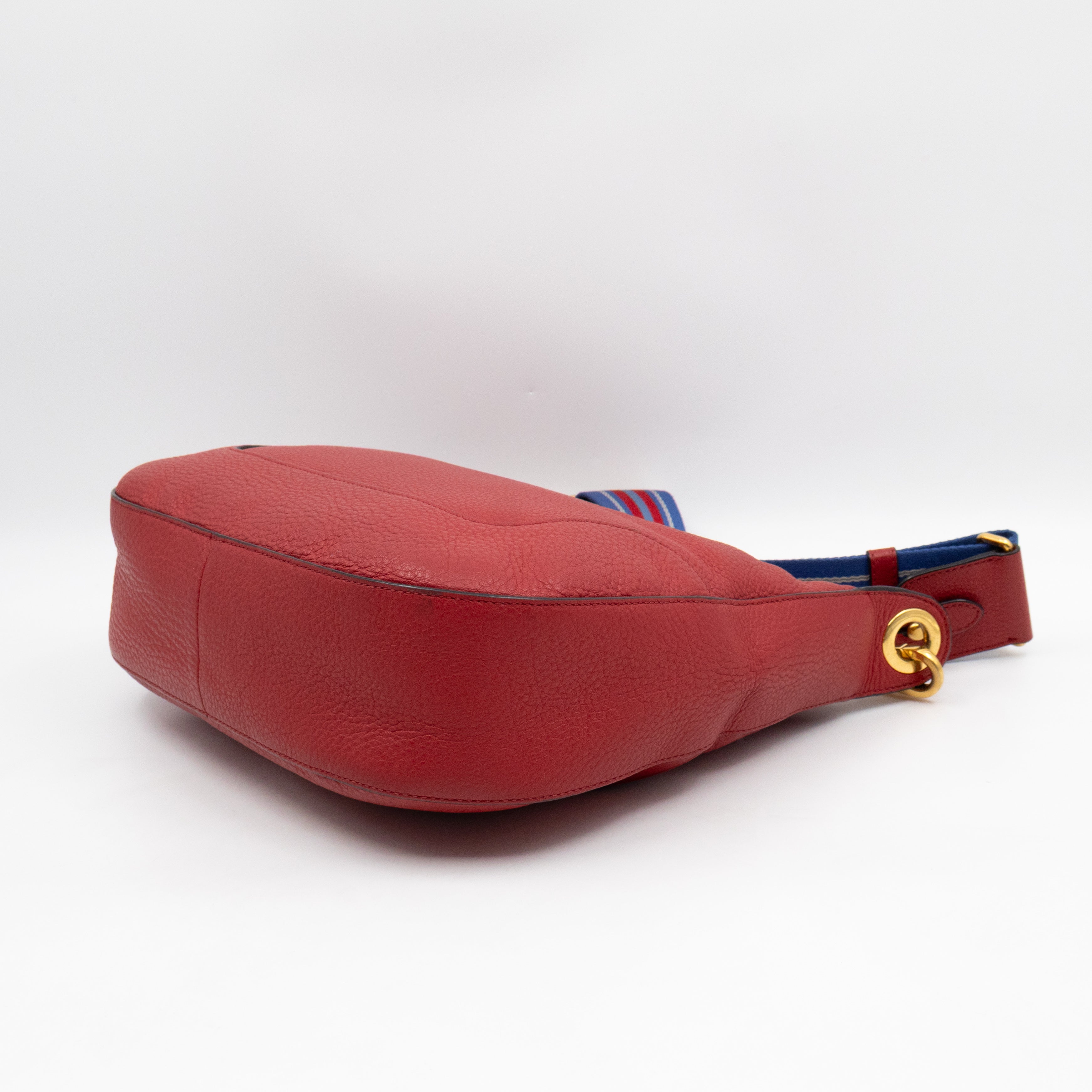 Crossbody Bag Red Vitello Daino Leather