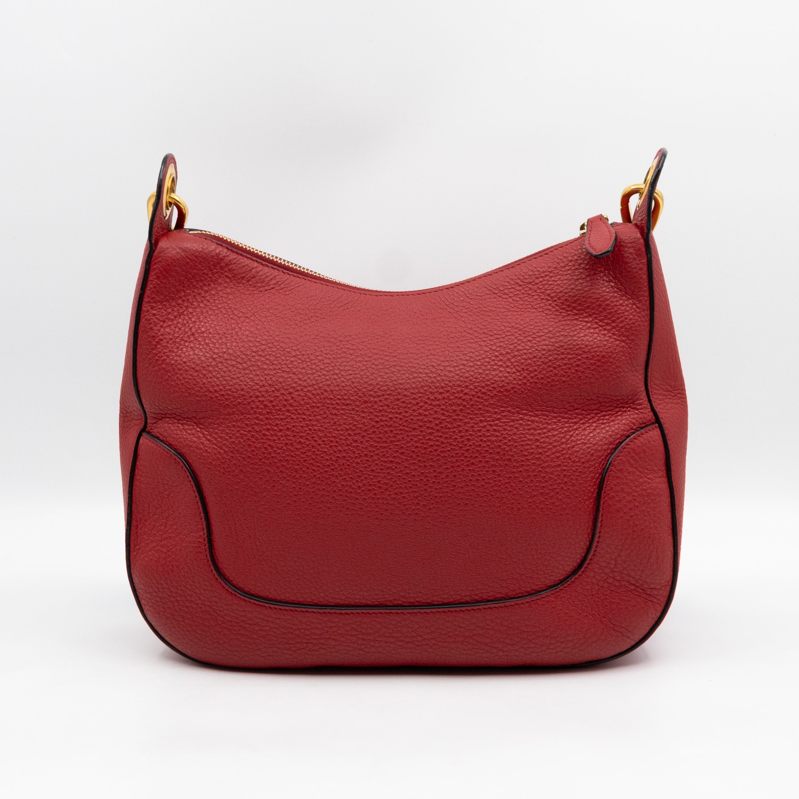 Crossbody Bag Red Vitello Daino Leather