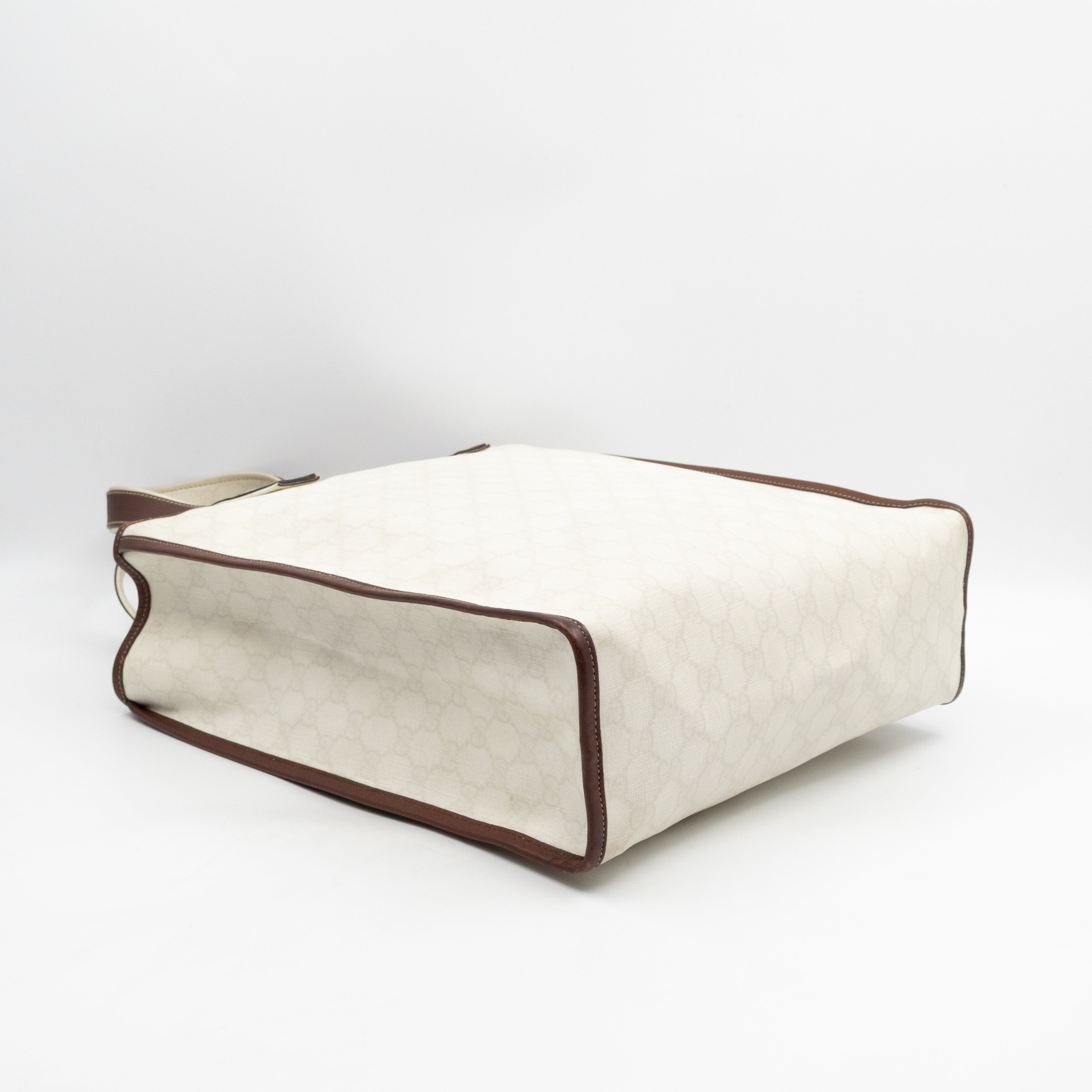 Web Loop Tote Medium White GG Supreme Canvas