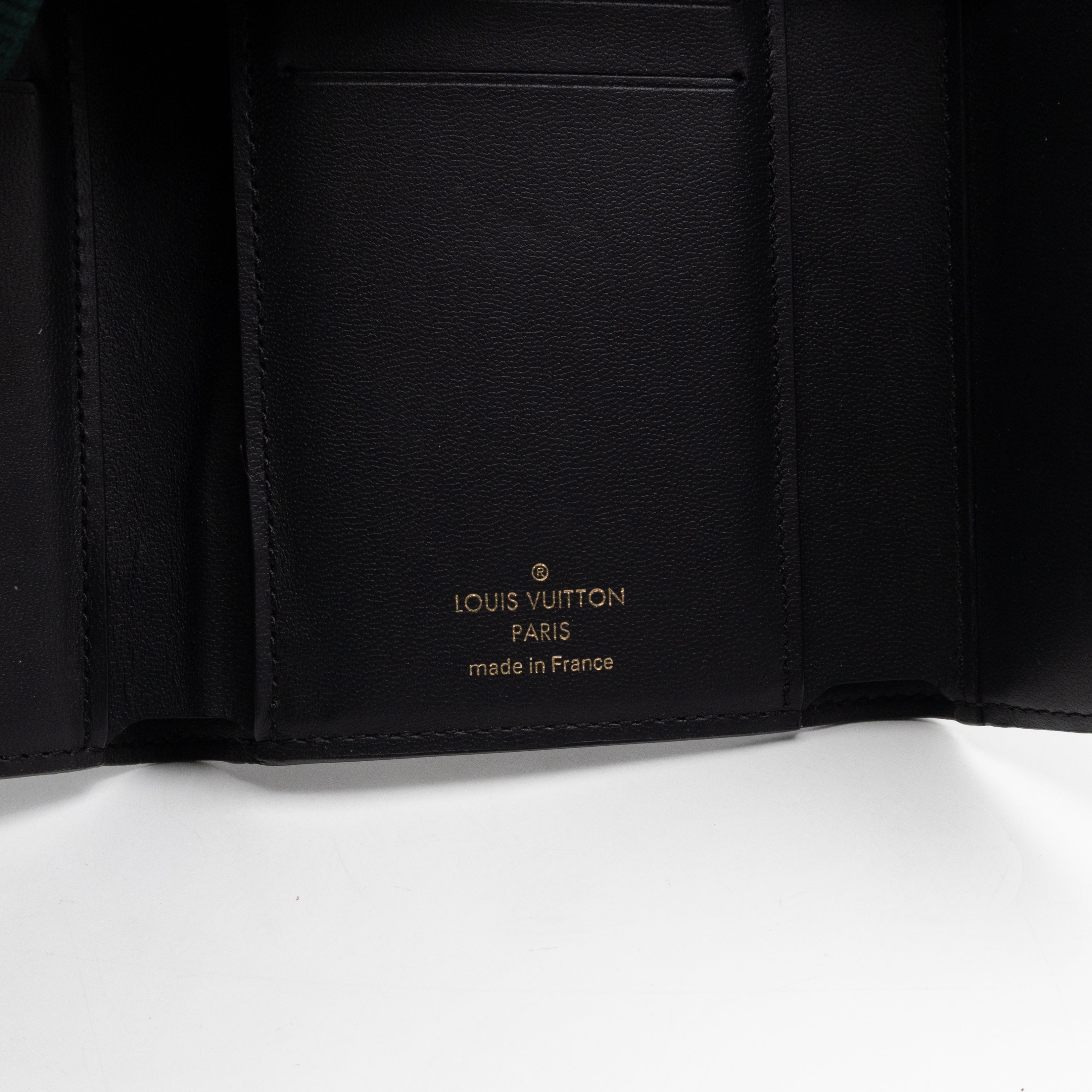 Flower Lock Compact Wallet Monogram Black