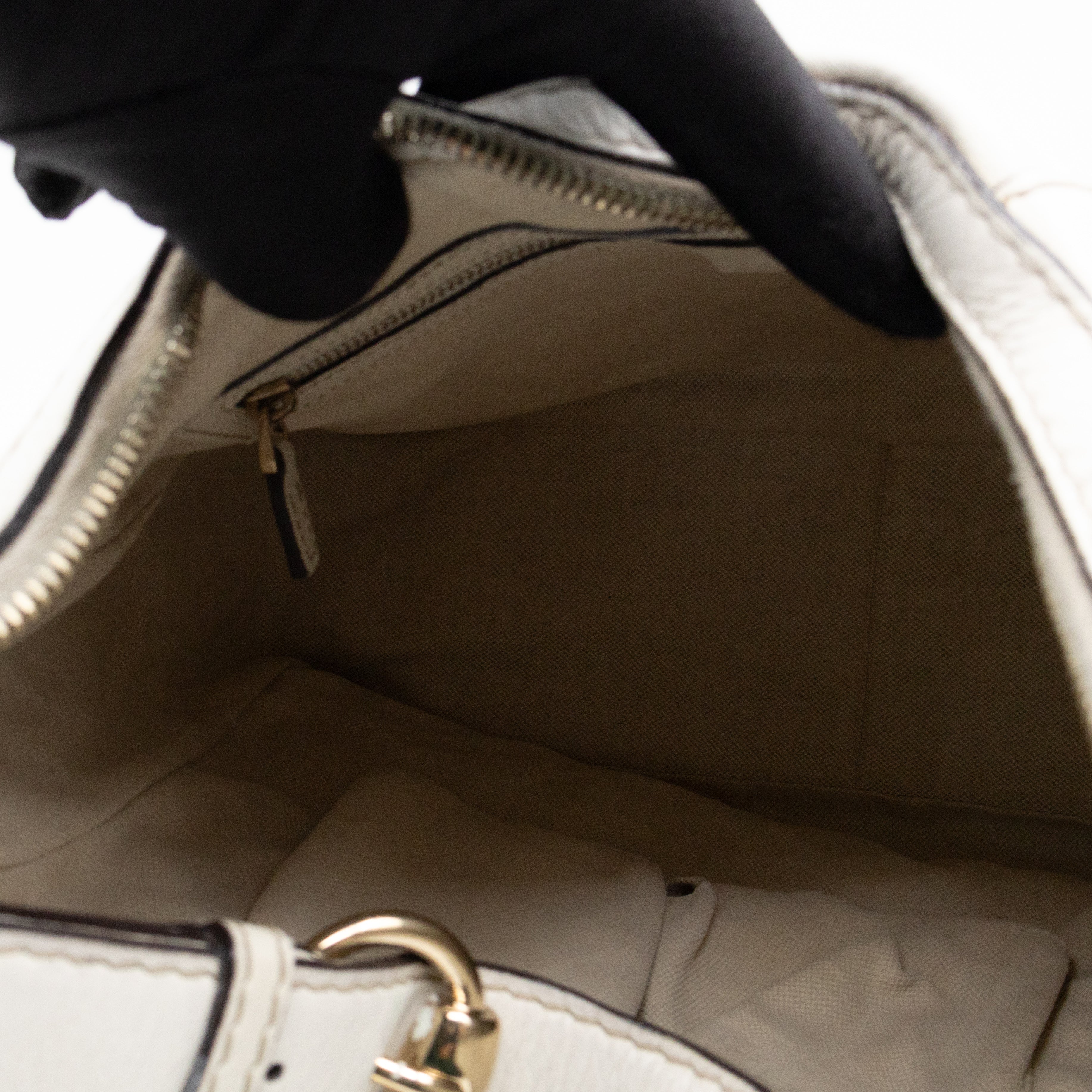 Heritage Horsebit Hobo White Leather