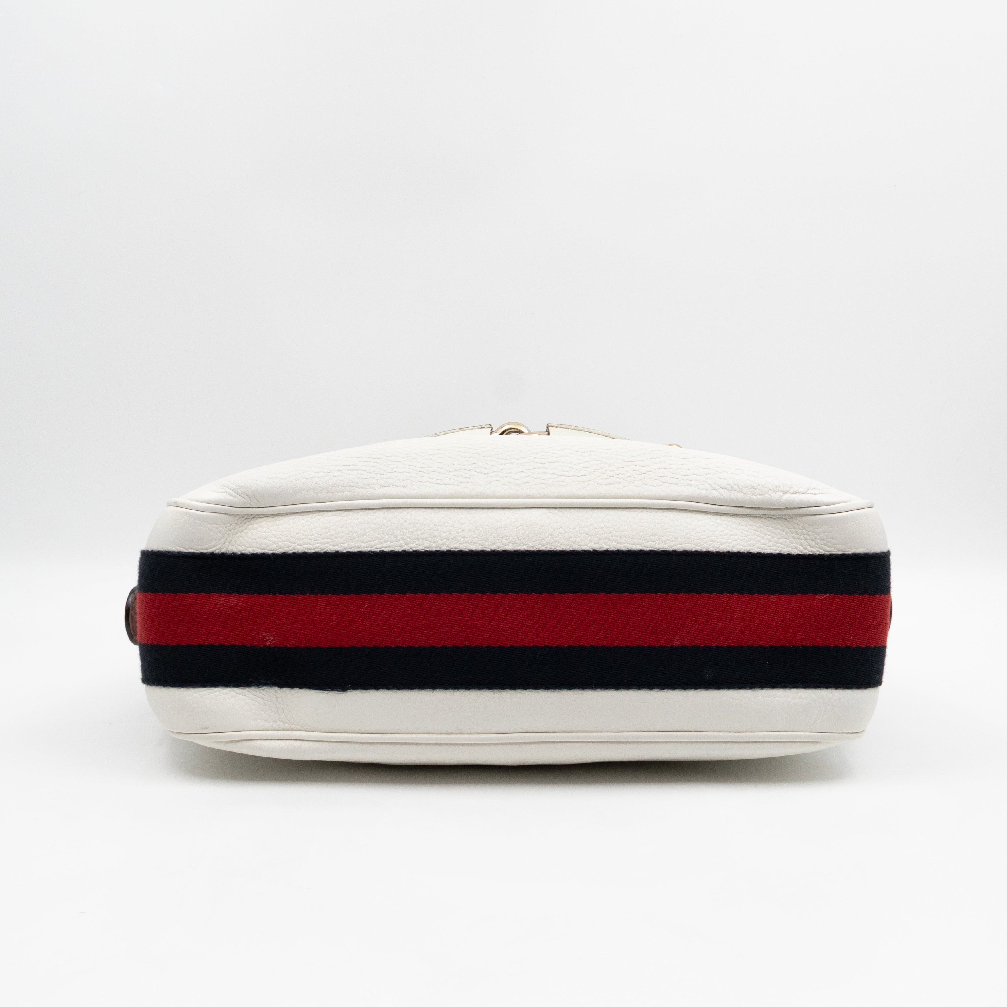 Heritage Horsebit Hobo White Leather