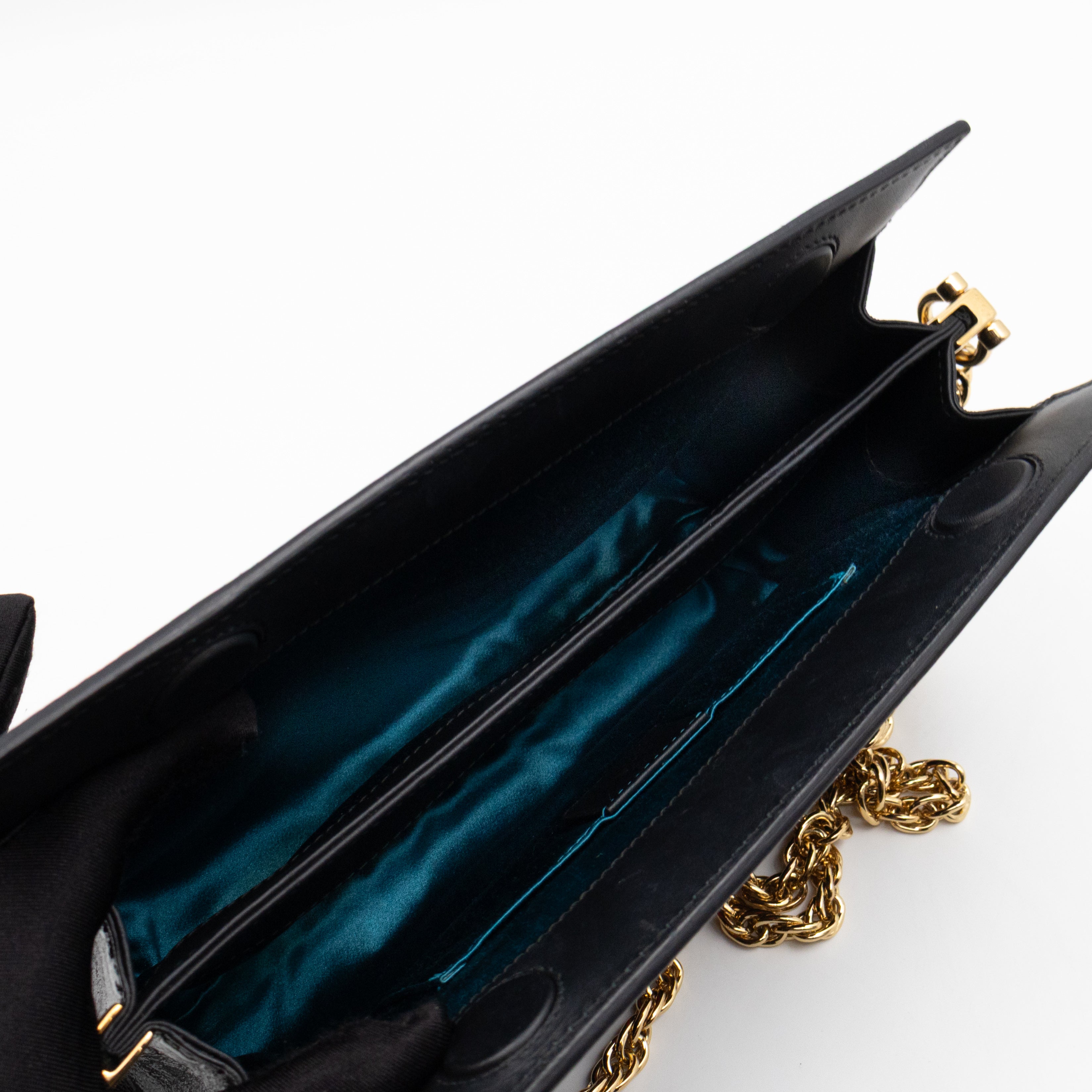 Ophidia Chain GG Small Shoulder Bag Black Suede