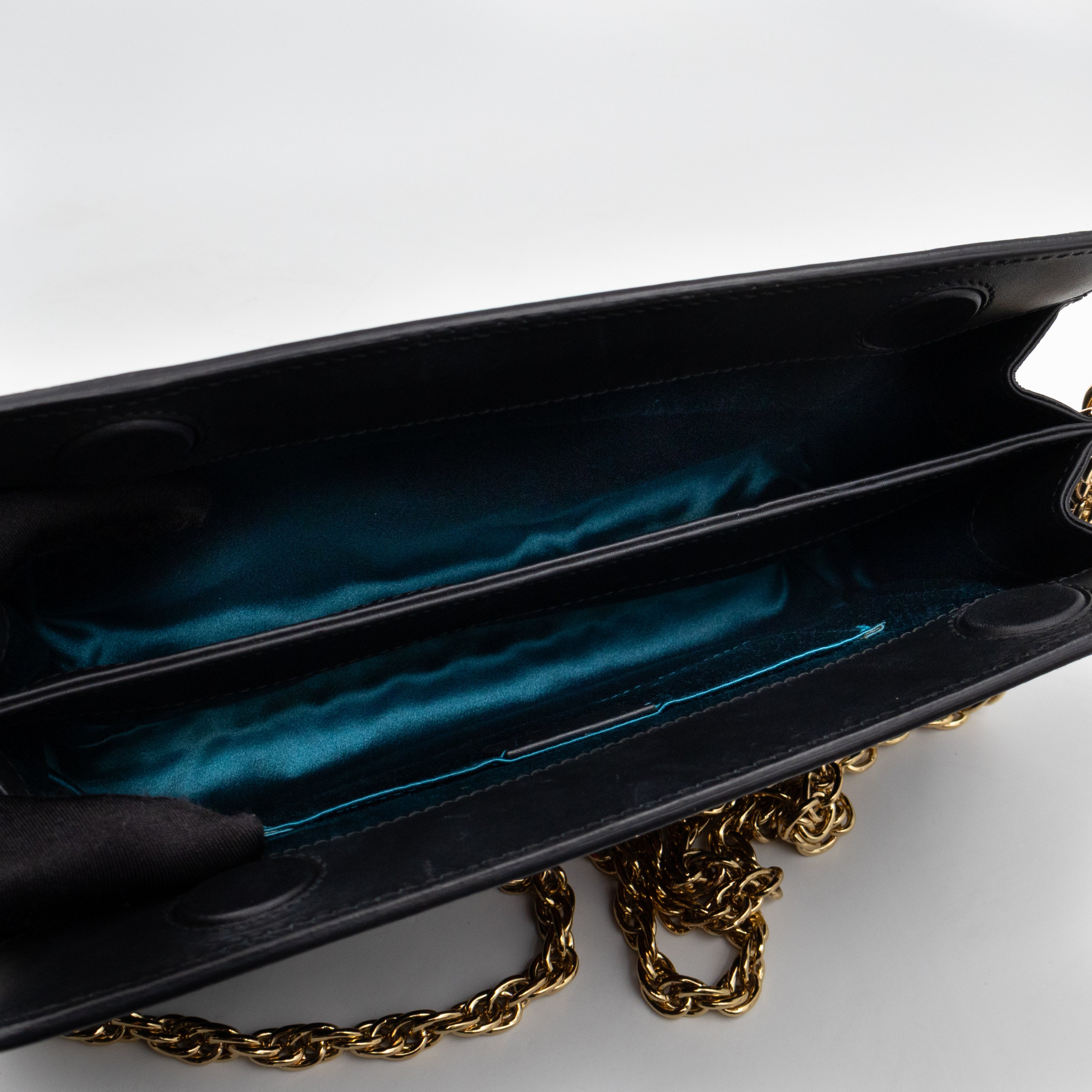 Ophidia Chain GG Small Shoulder Bag Black Suede