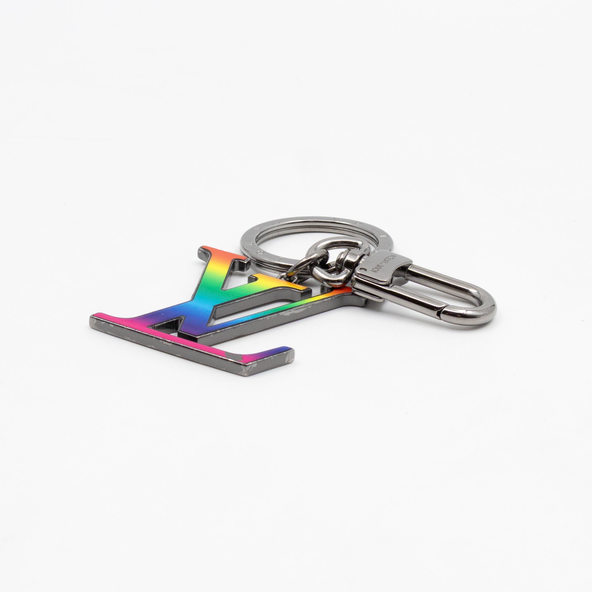 LV Initials Charm & Key Holder Rainbow