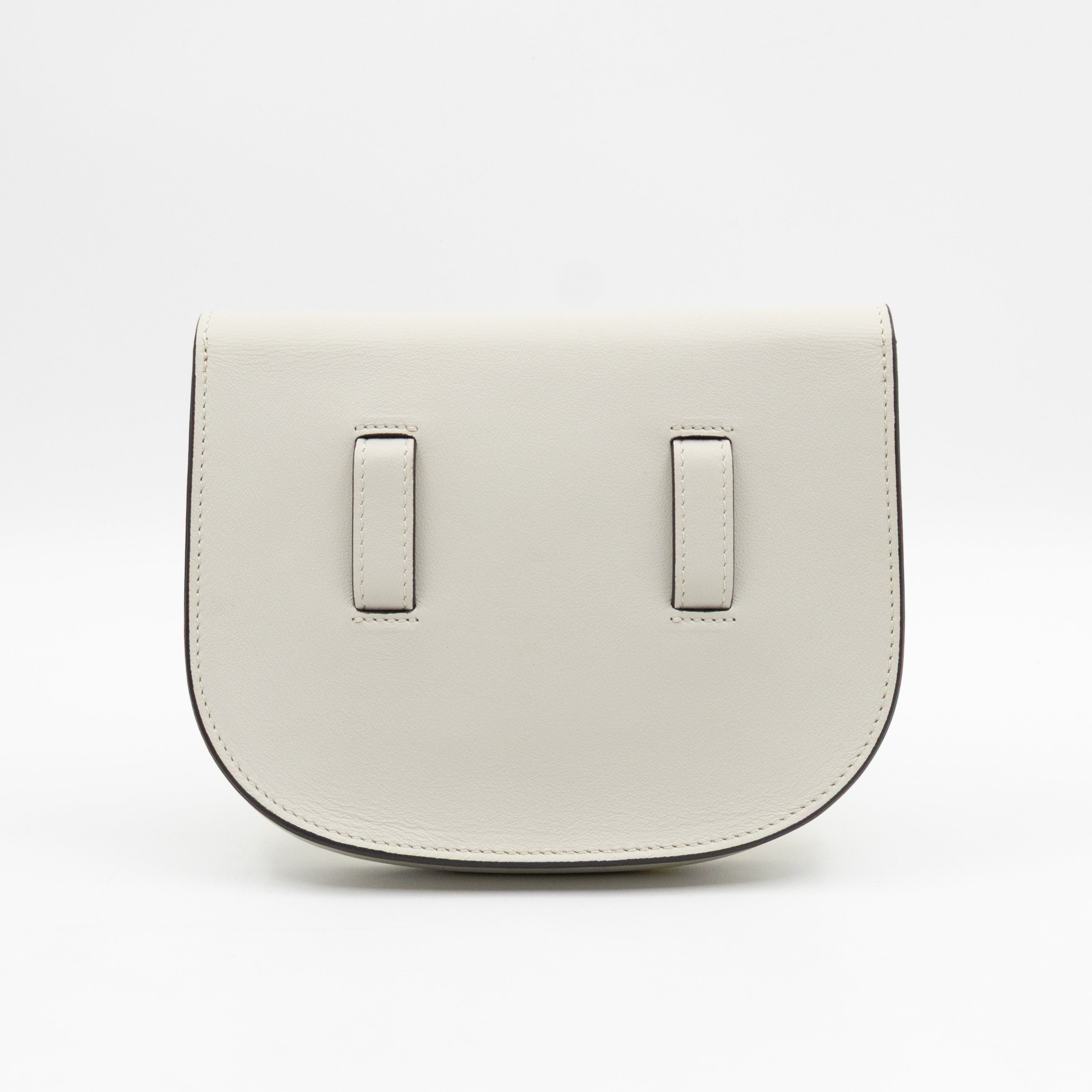 Symmetrical Mini Crossbody Bag White Leather