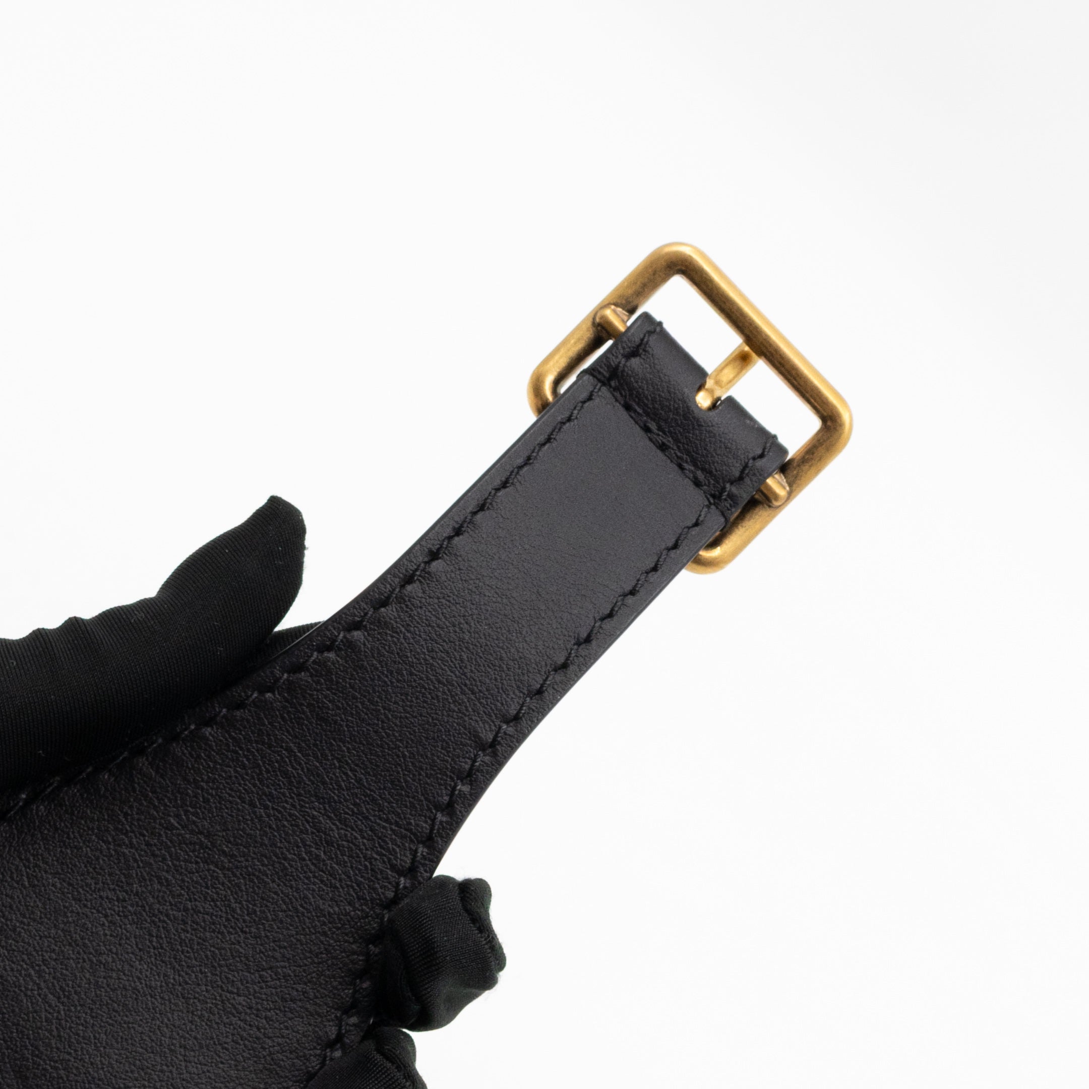 Blue Christian Dior Paris Embroidery Belt 75 cm