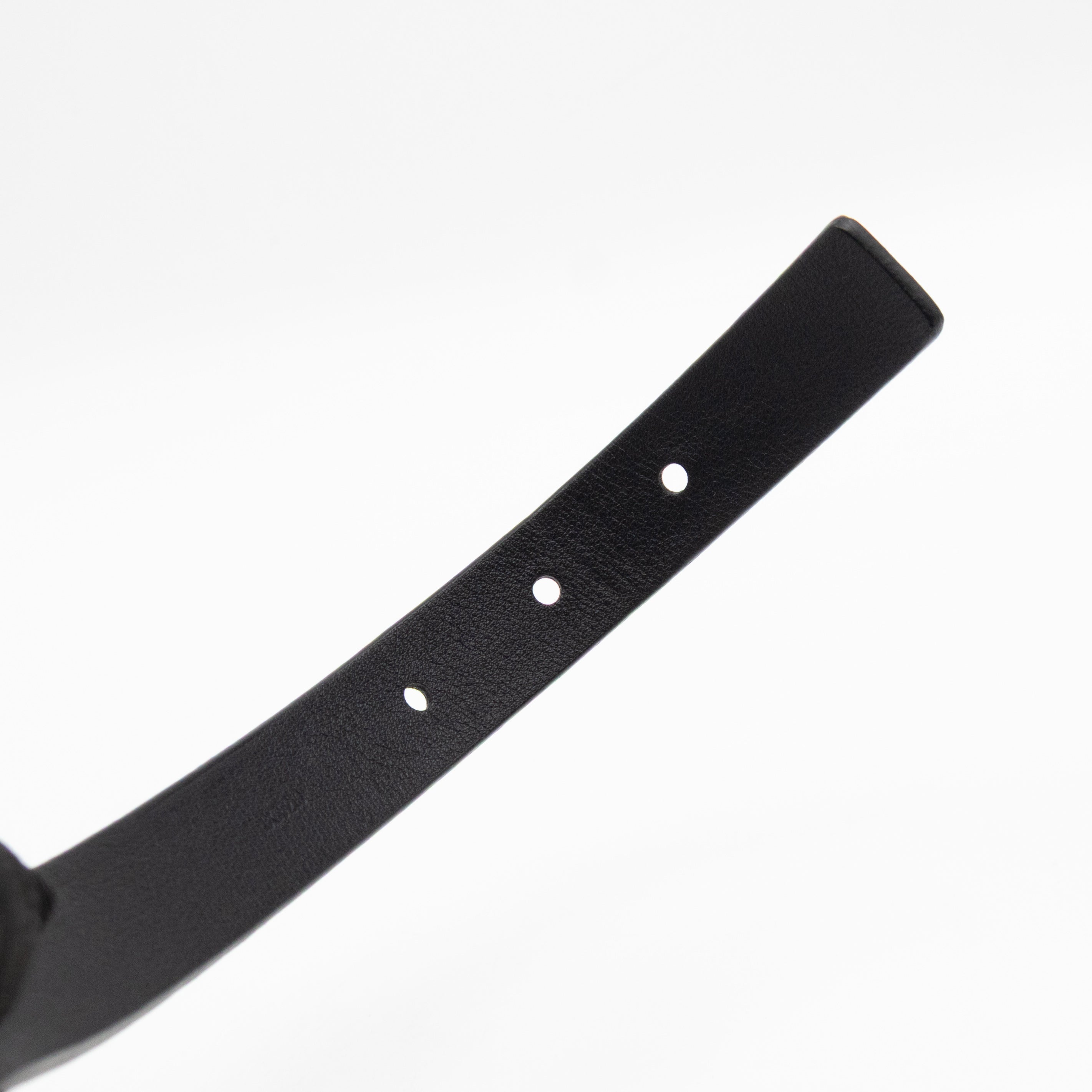 Initials 20 mm Belt Black Leather 85 cm