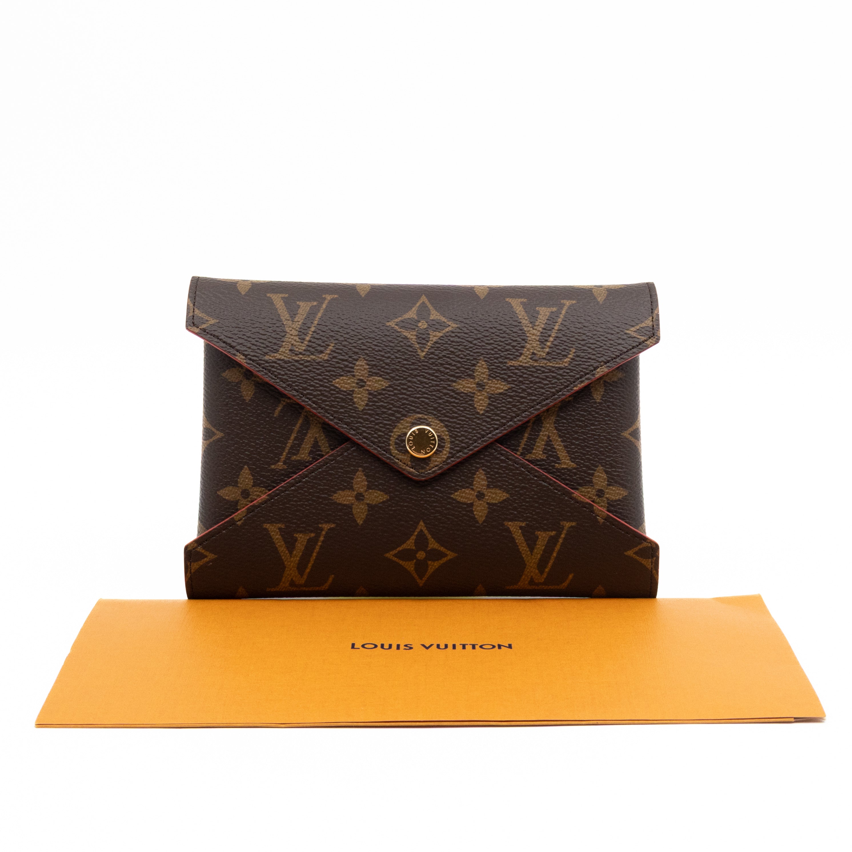 Kirigami Pochette Medium Monogram Red